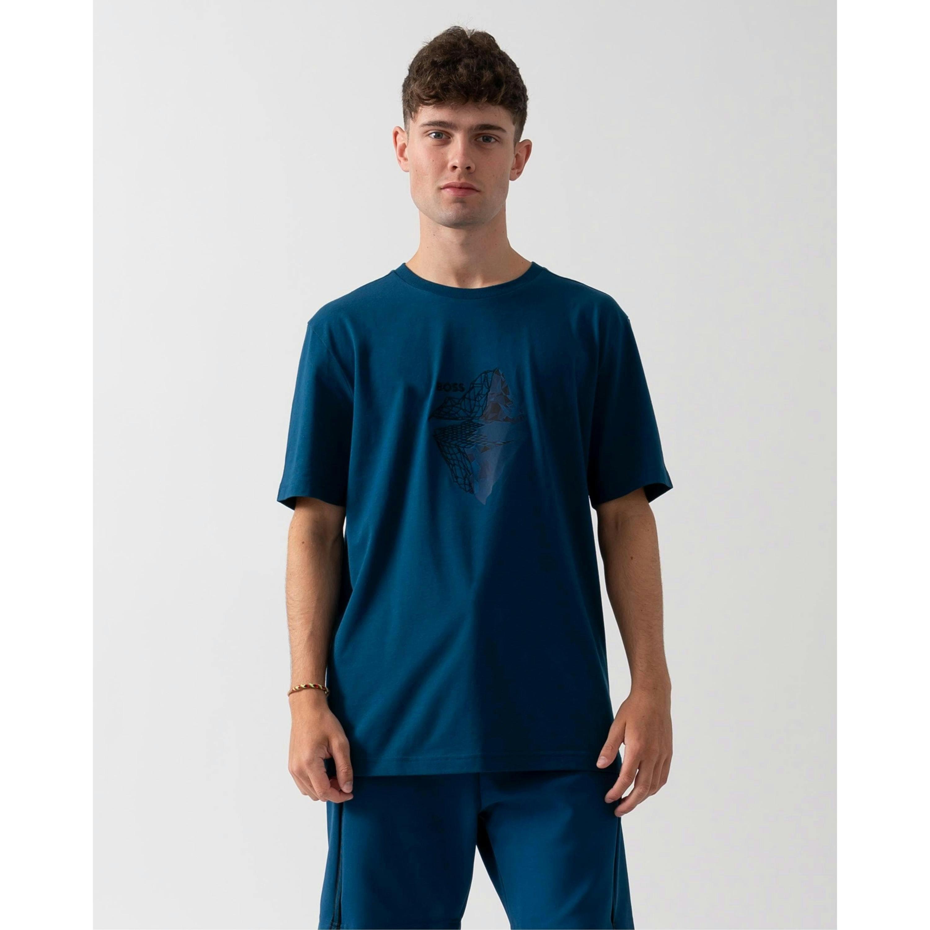 Hugo Boss Graphic Print T-Shirt  in Grey , view 1 of 4