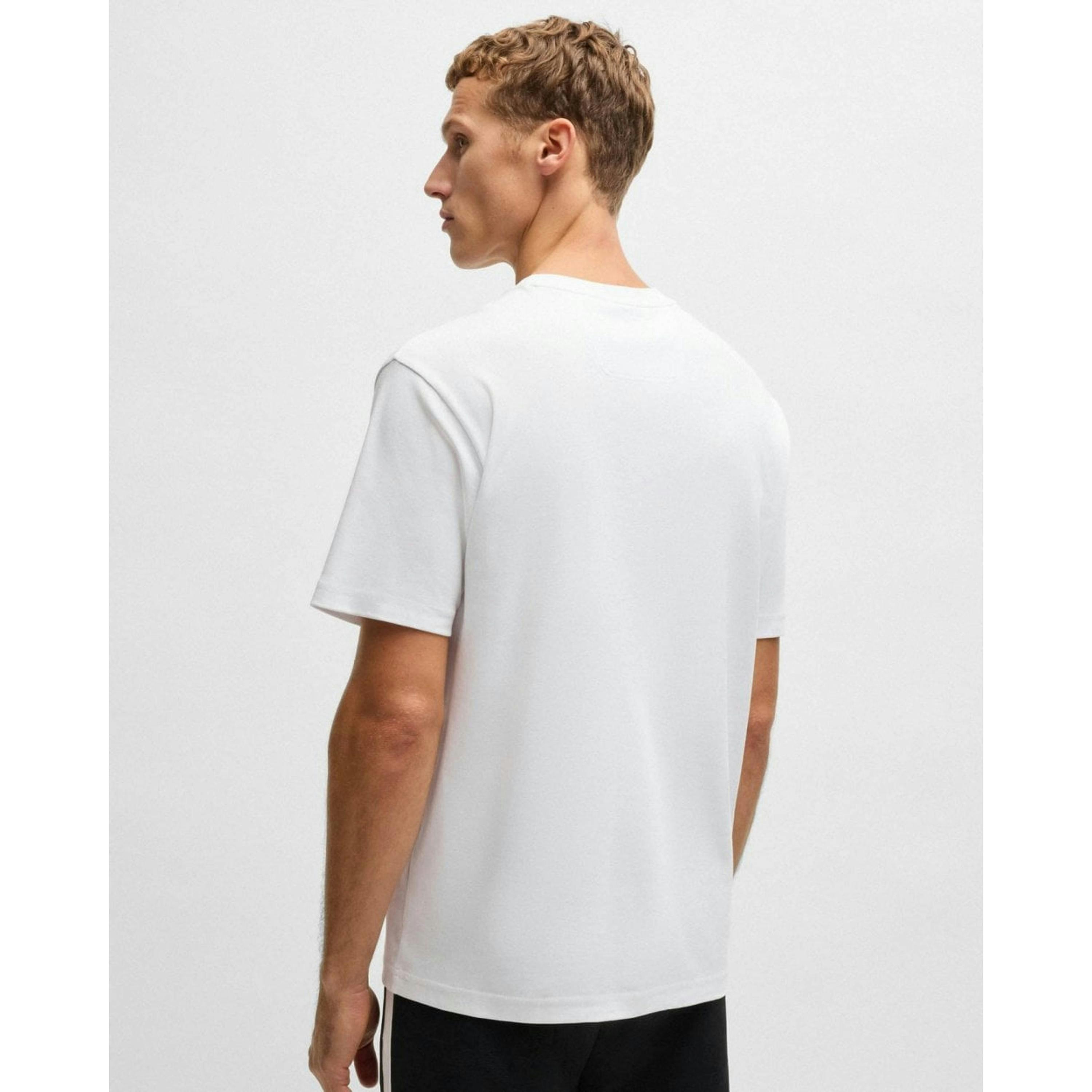 Hugo Boss Circle Artwork T-Shirt  in White , view 2 of 4