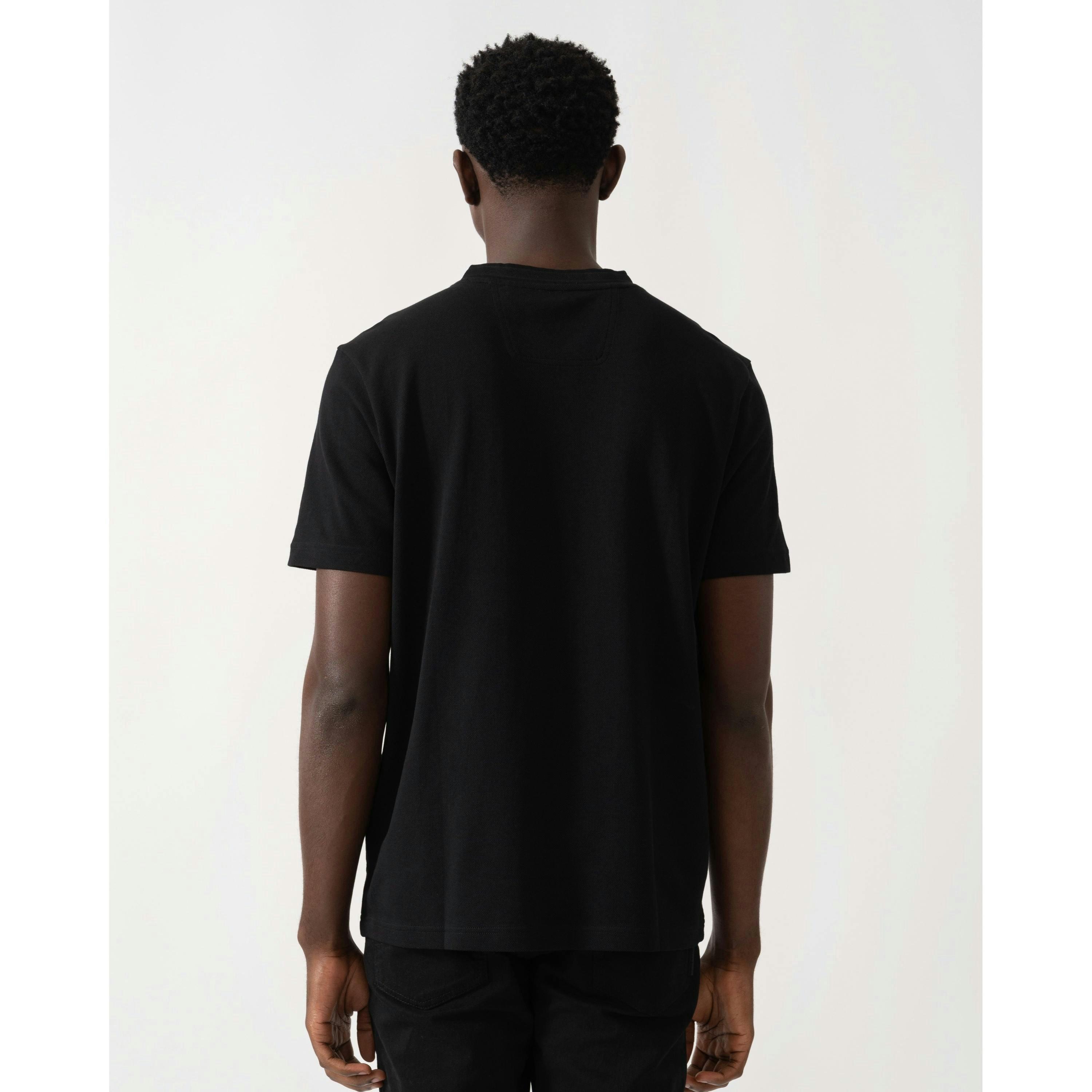 Hugo Boss Oxford-Jacquard T-Shirt  in Black , view 2 of 4