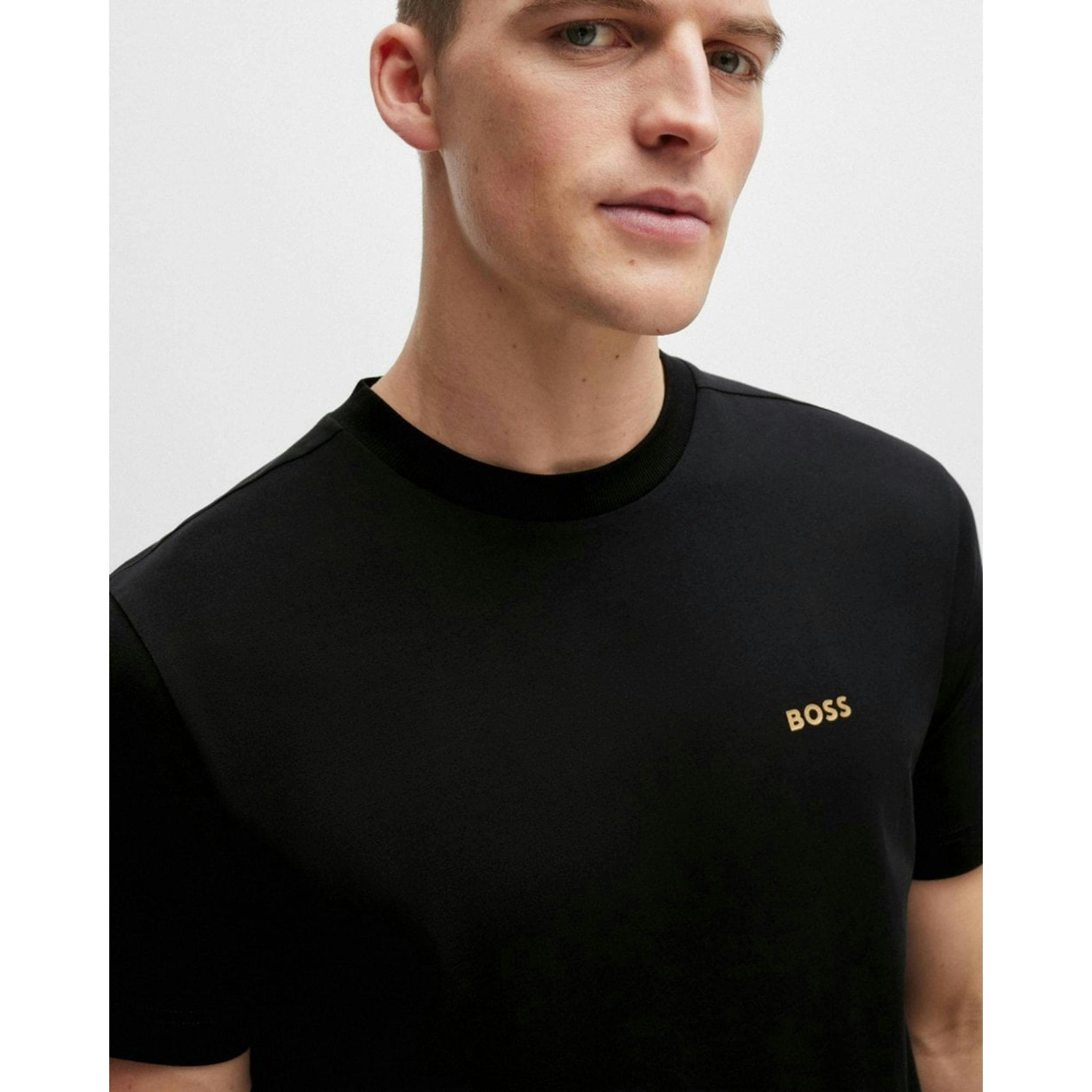 Hugo Boss Contrast Logo T-Shirt  in Black , view 3 of 4