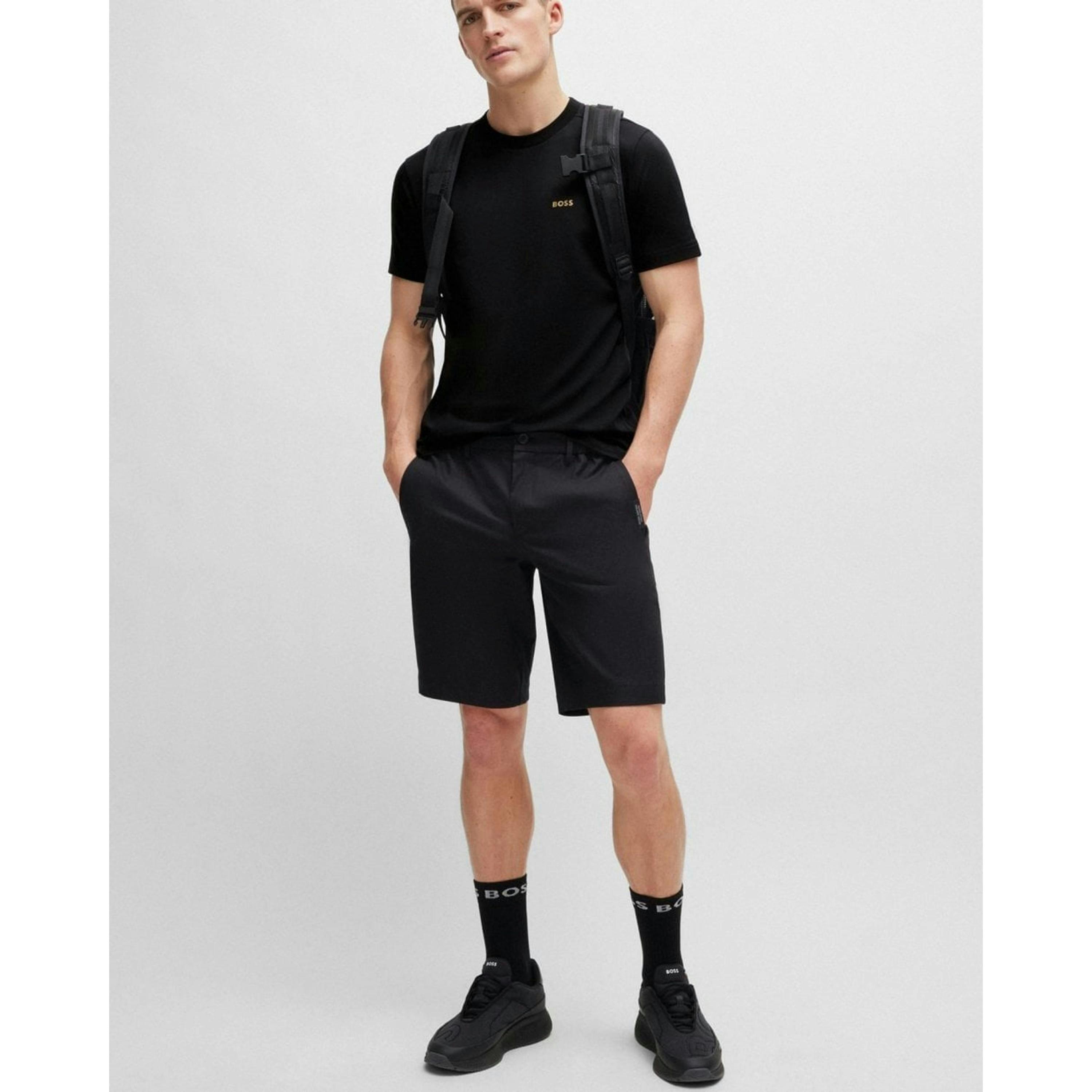 Hugo Boss Contrast Logo T-Shirt  in Black , view 4 of 4