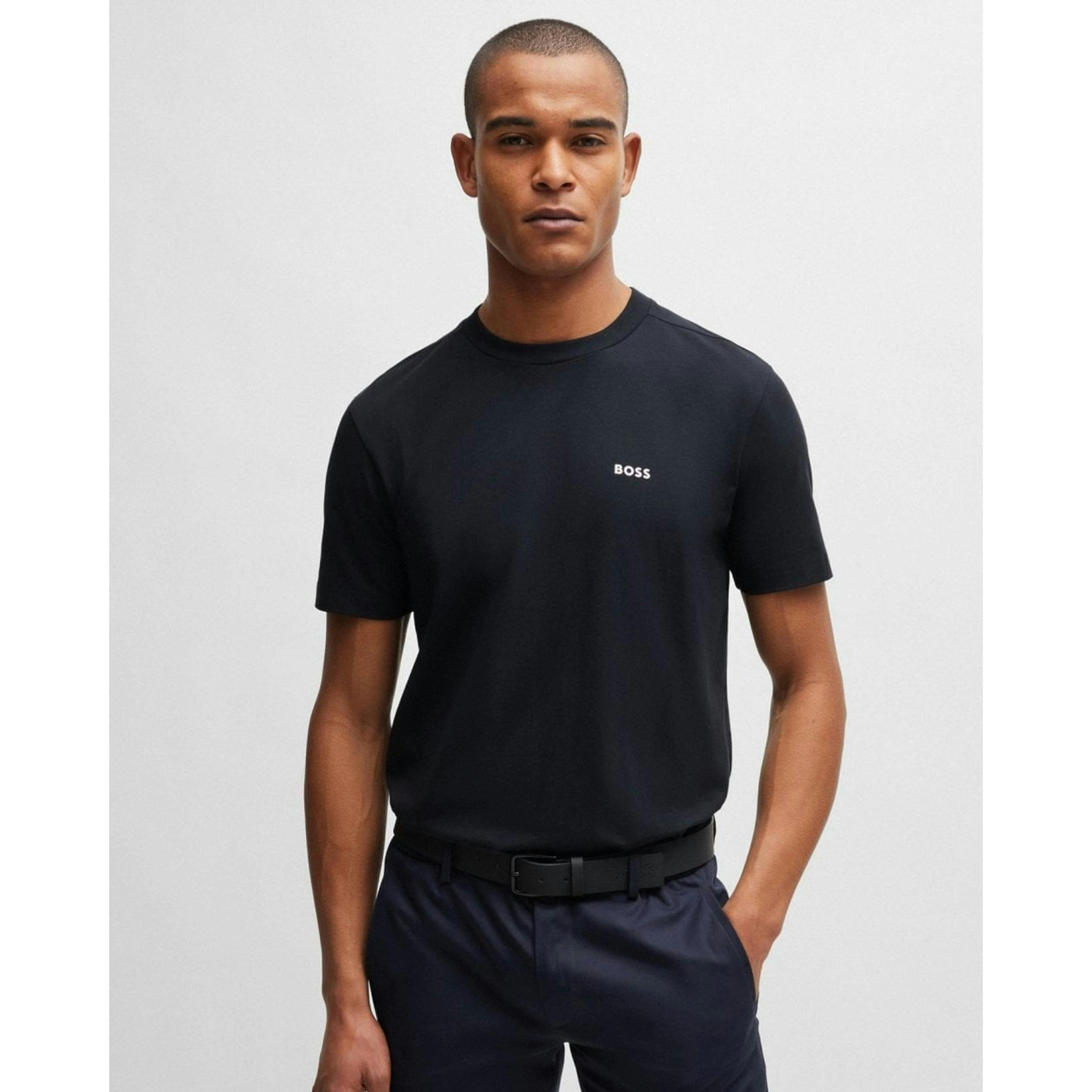 Hugo Boss Contrast Logo T-Shirt  in Black , view 1 of 4