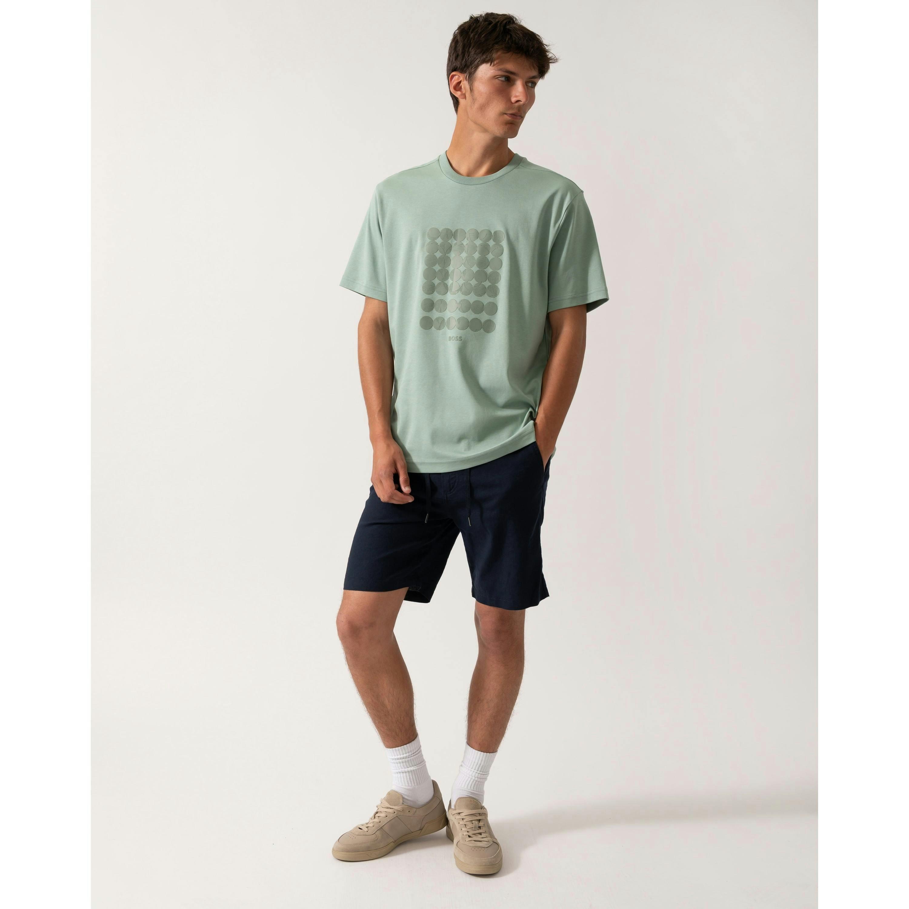 Hugo Boss Circle Artwork T-Shirt  in Blue , view 4 of 4