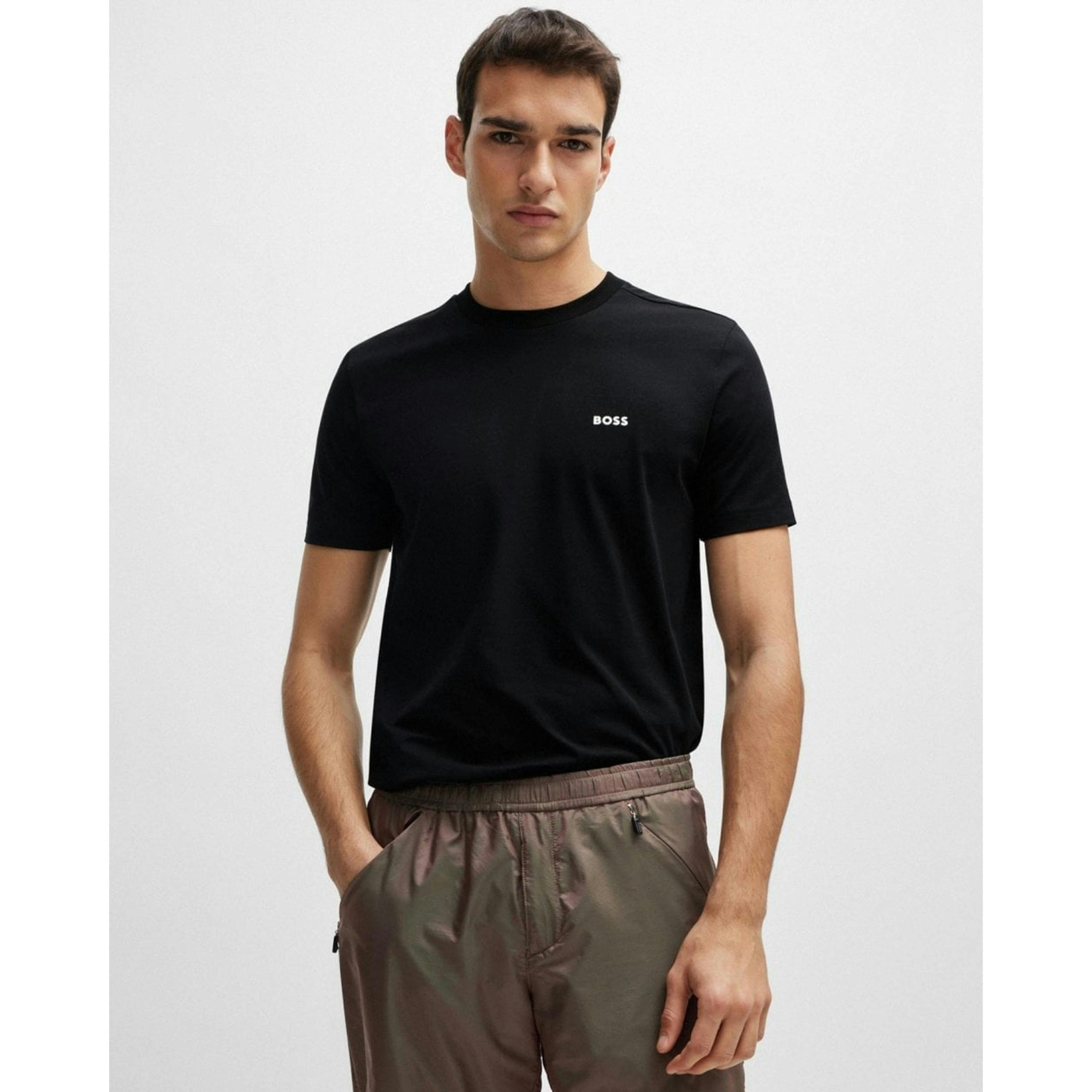 Hugo Boss Contrast Logo T-Shirt  in Black , view 1 of 4