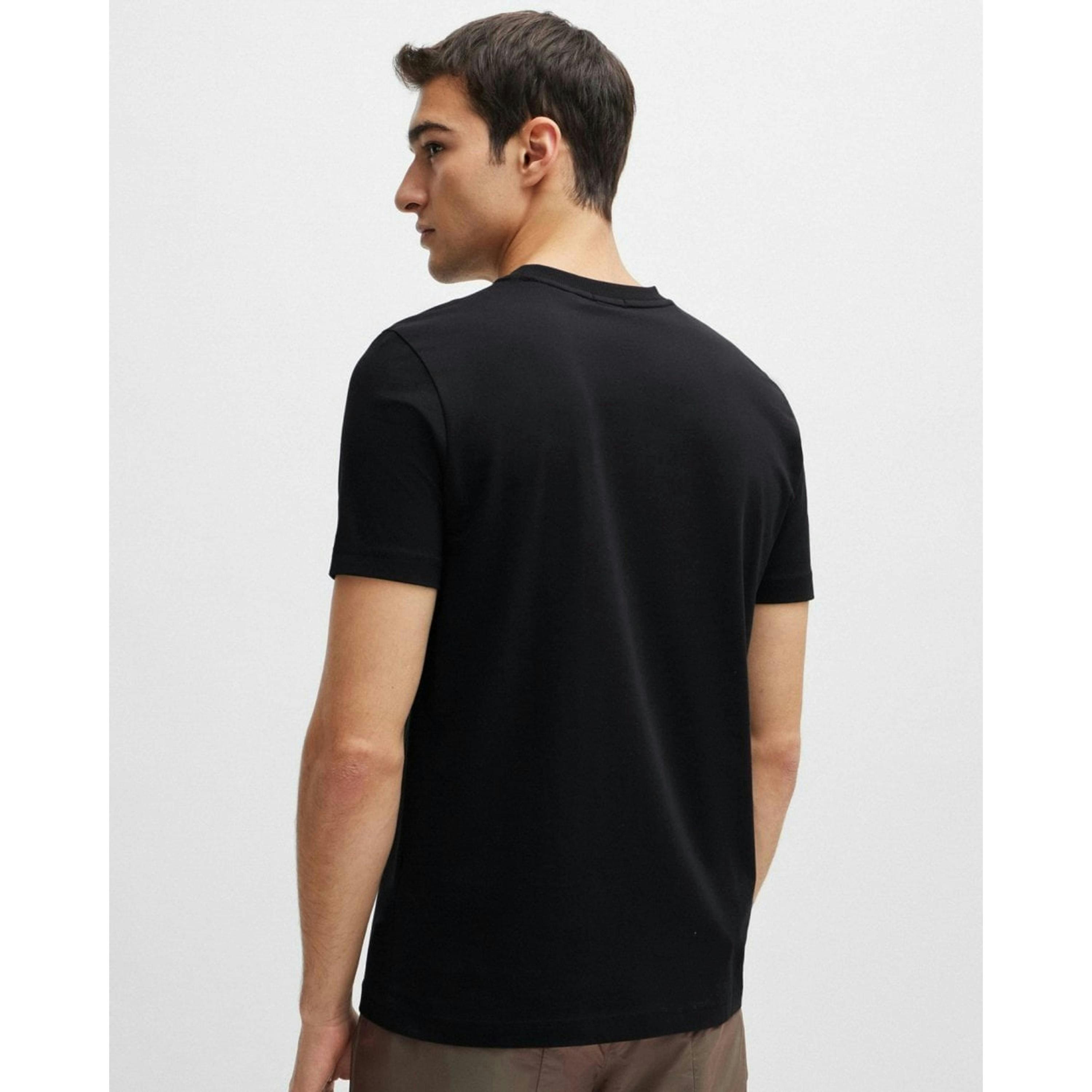Hugo Boss Contrast Logo T-Shirt  in Black , view 2 of 4