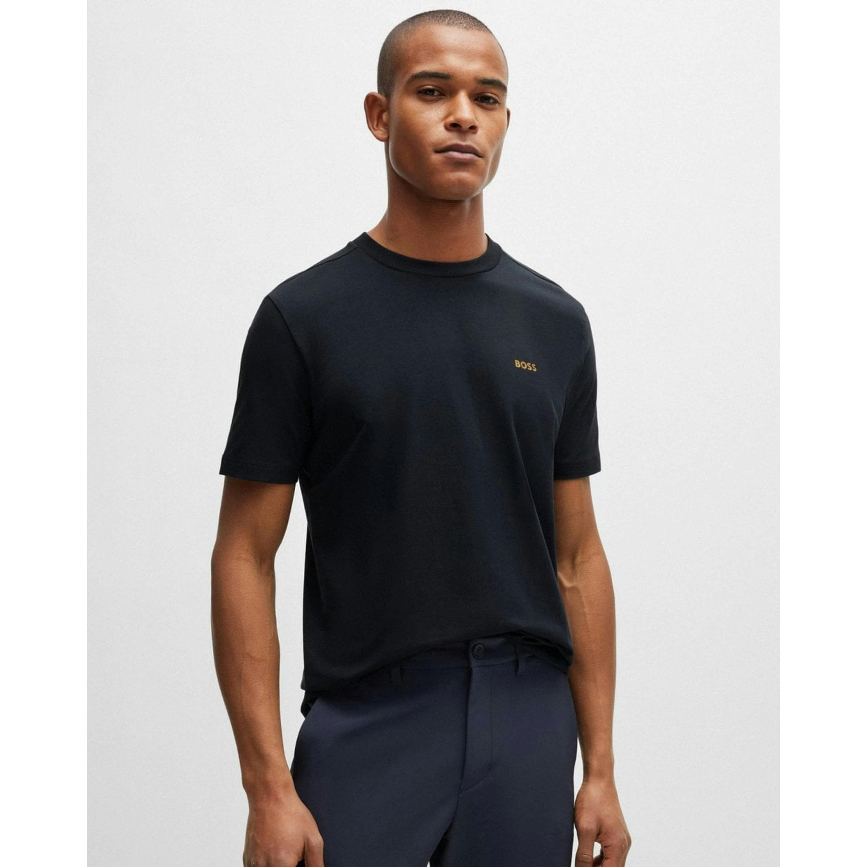 Hugo Boss Contrast Logo T-Shirt  in Black , view 1 of 4