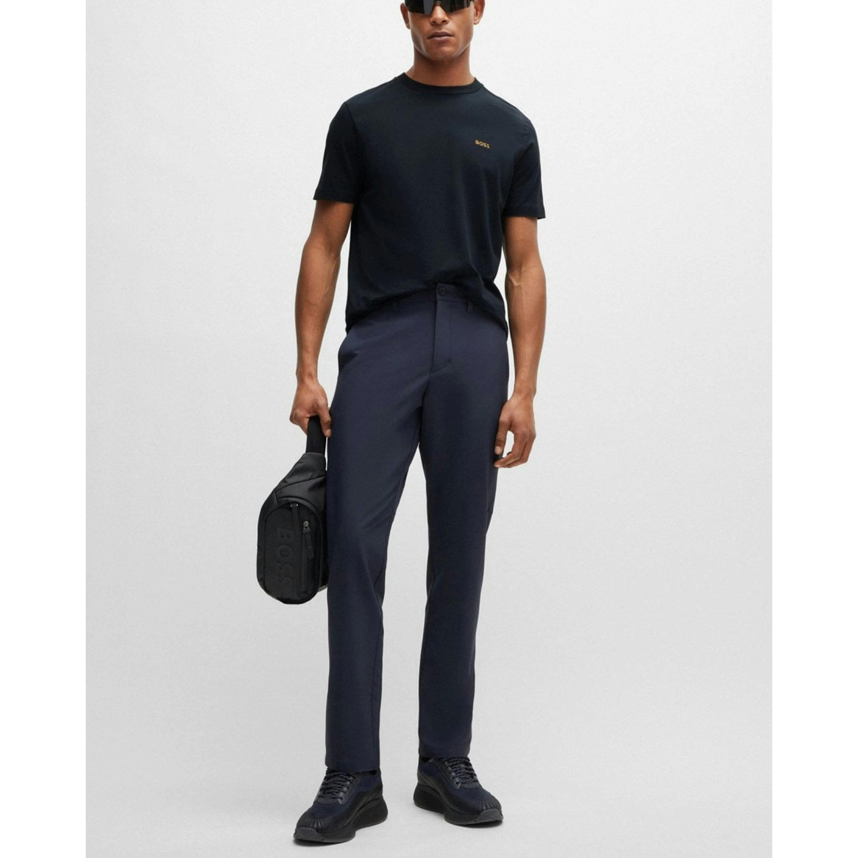 Hugo Boss Contrast Logo T-Shirt  in Black , view 4 of 4