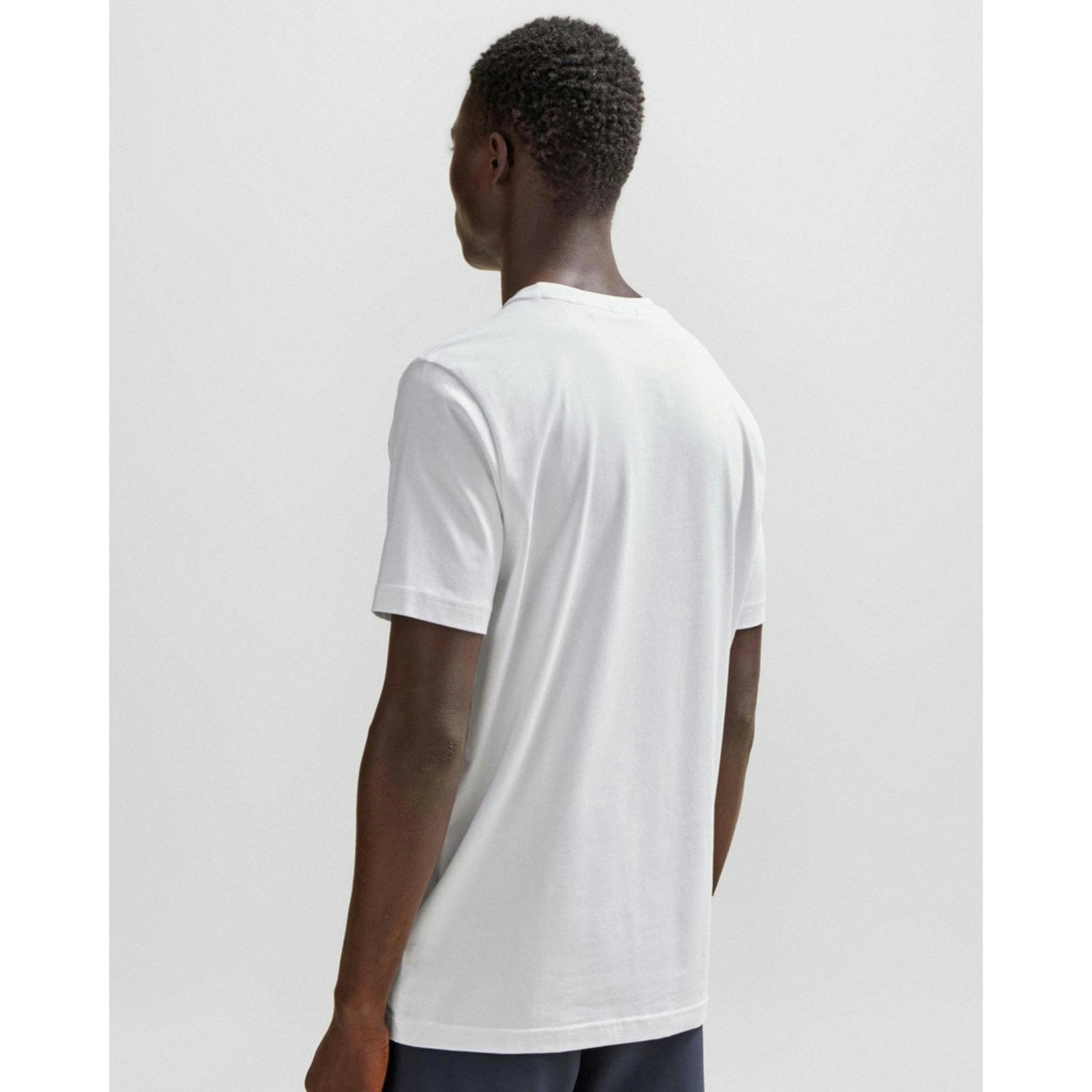 Hugo Boss Contrast Logo T-Shirt  in White , view 2 of 4
