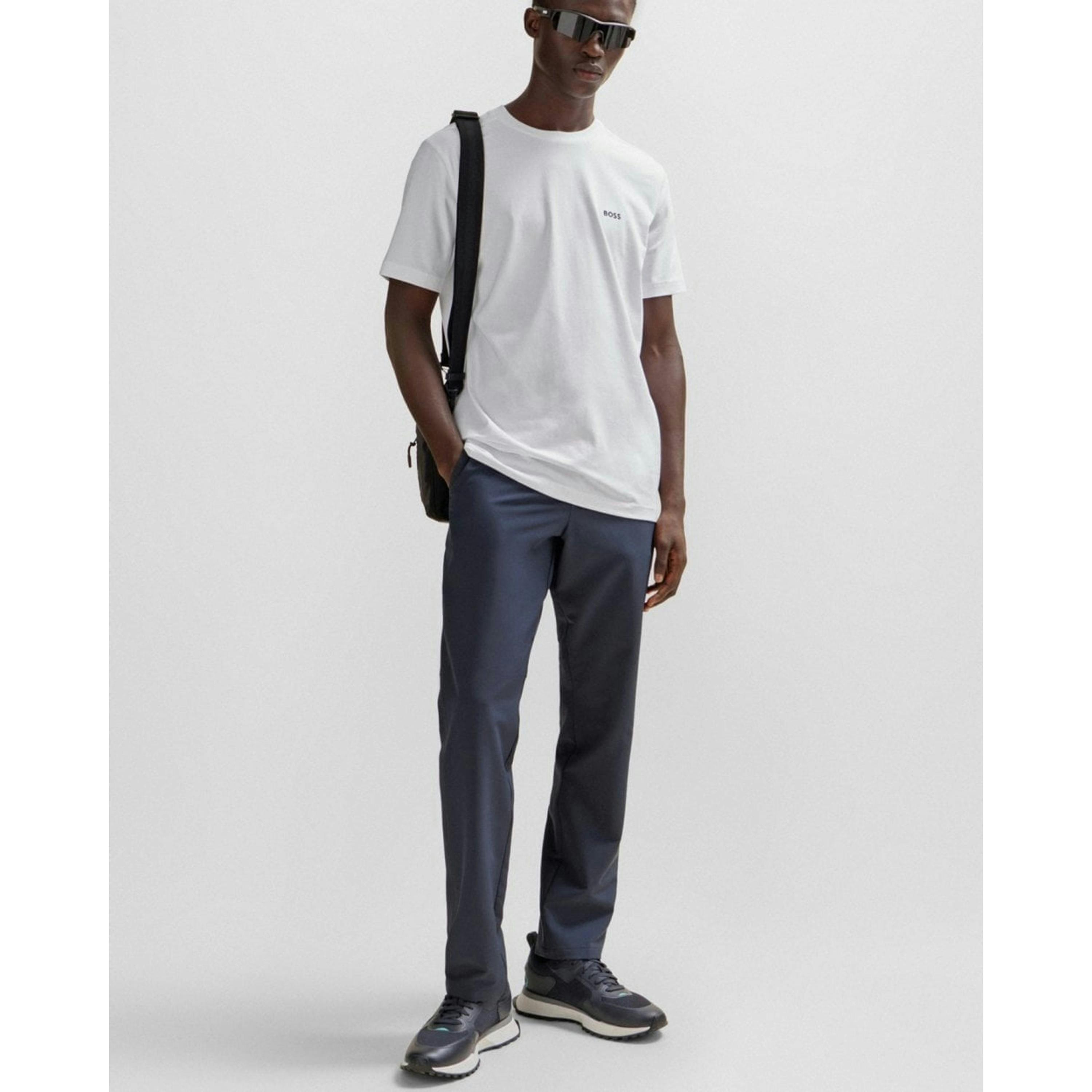 Hugo Boss Contrast Logo T-Shirt  in White , view 4 of 4