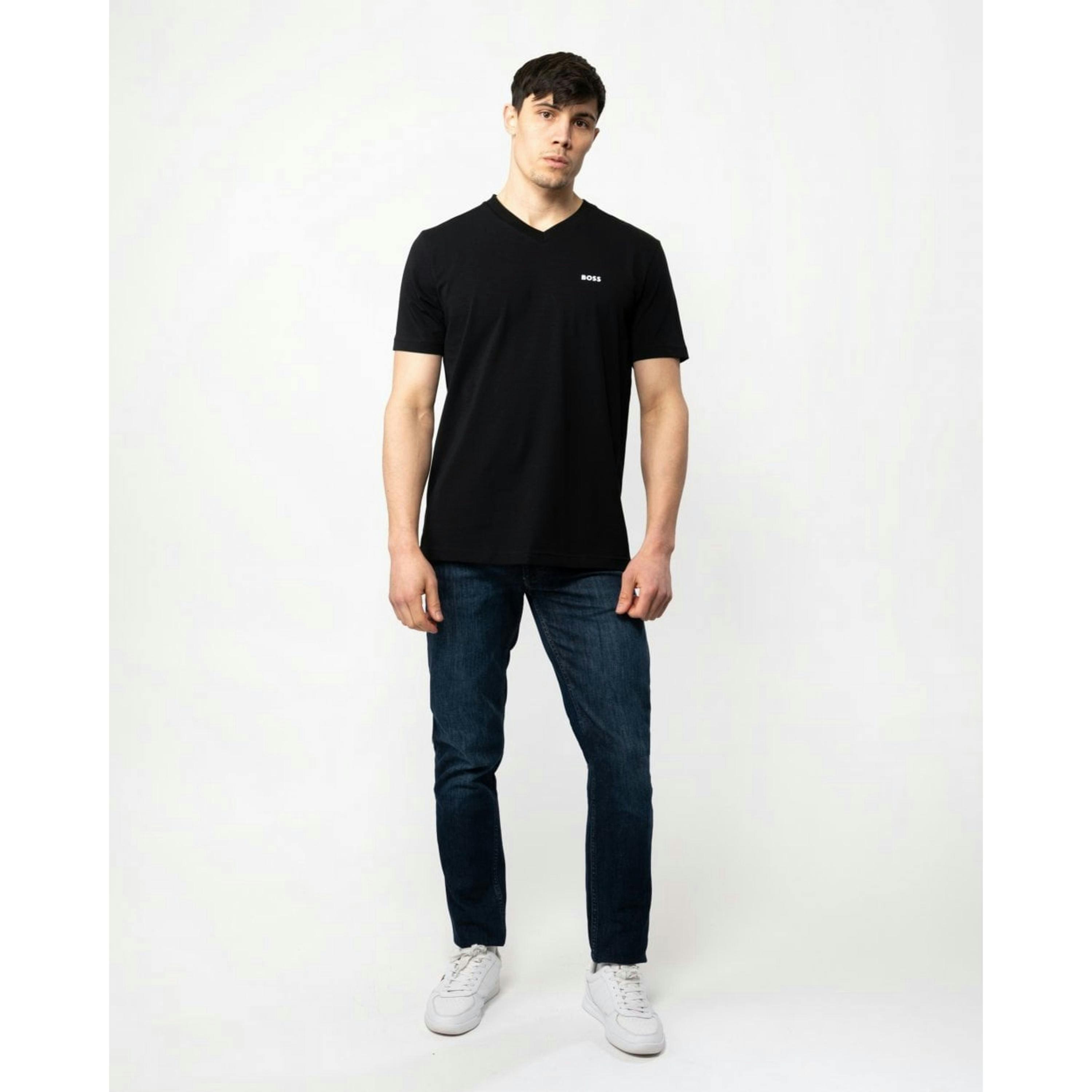 Hugo Boss V-Neck T-Shirt  in Black , view 4 of 4