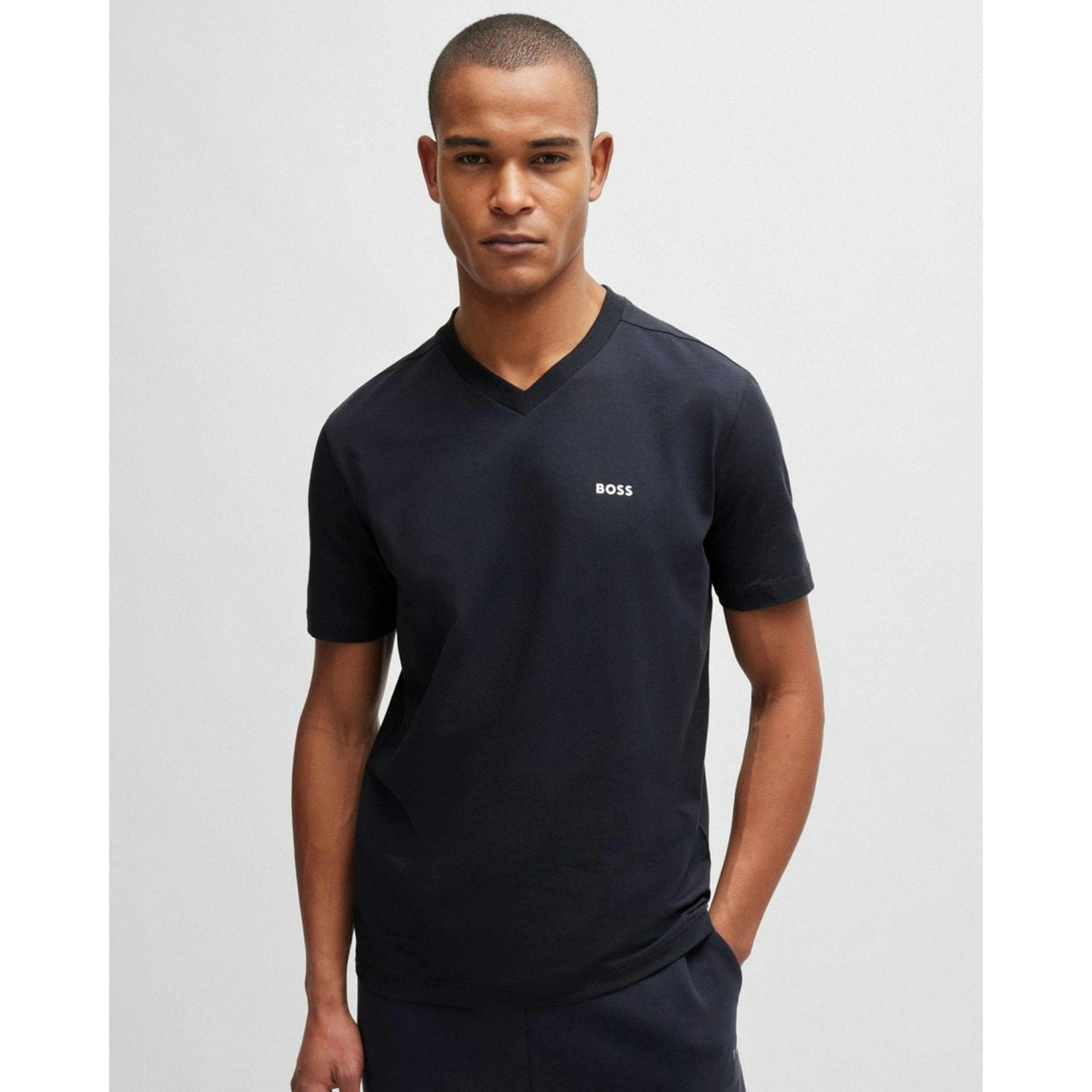 Hugo Boss V-Neck T-Shirt  in Blue , view 1 of 4