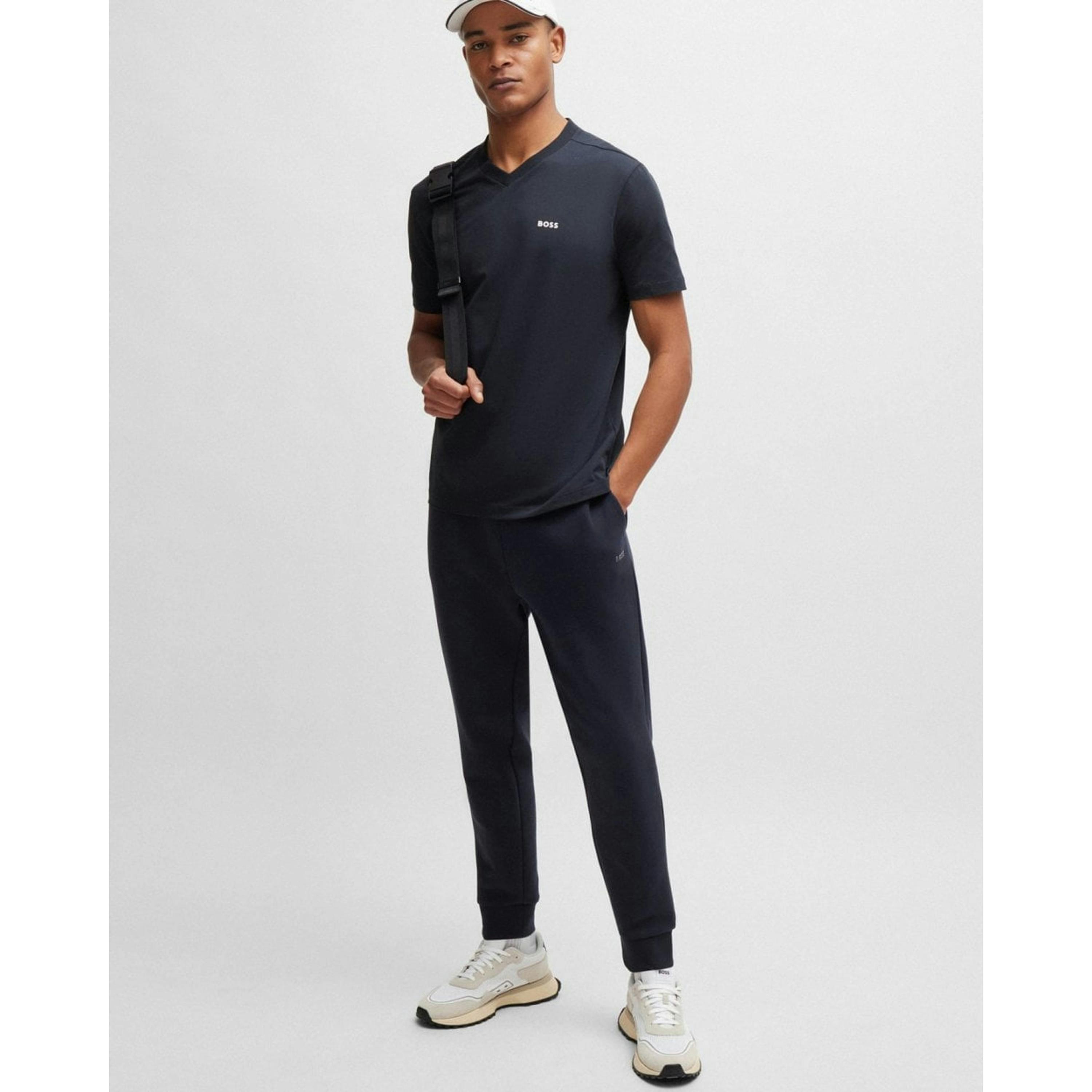 Hugo Boss V-Neck T-Shirt  in Grey , view 4 of 4