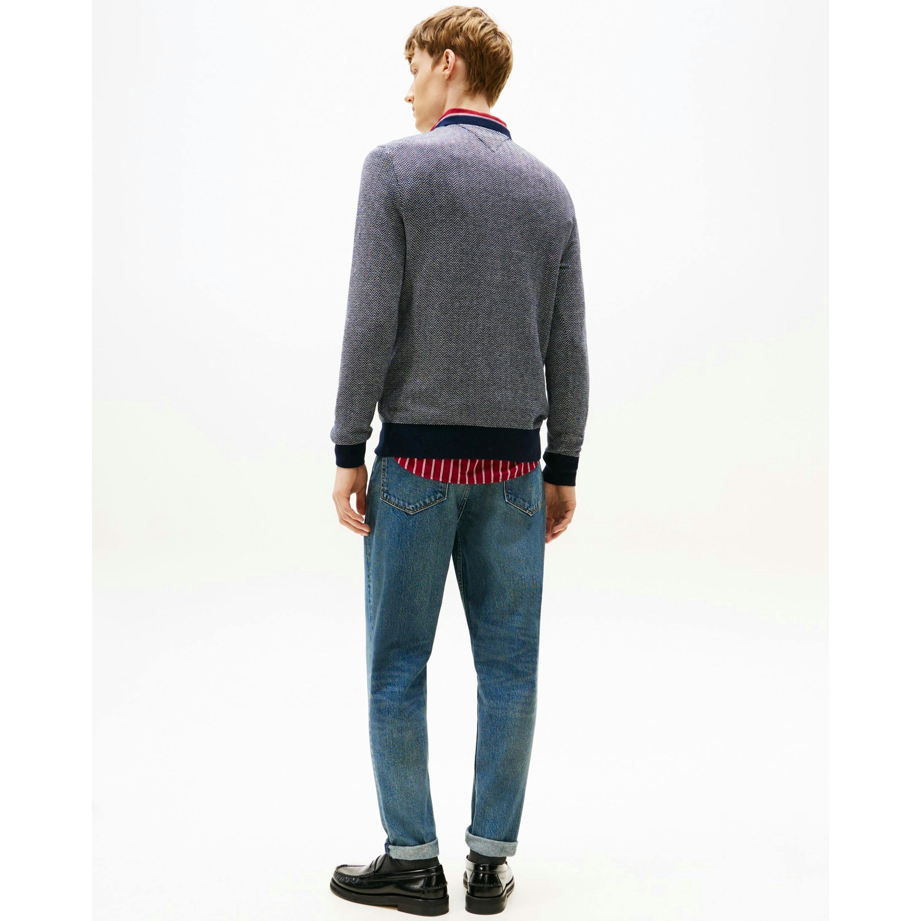 Tommy Hilfiger Herringbone Jumper  in Grey , view 2 of 5