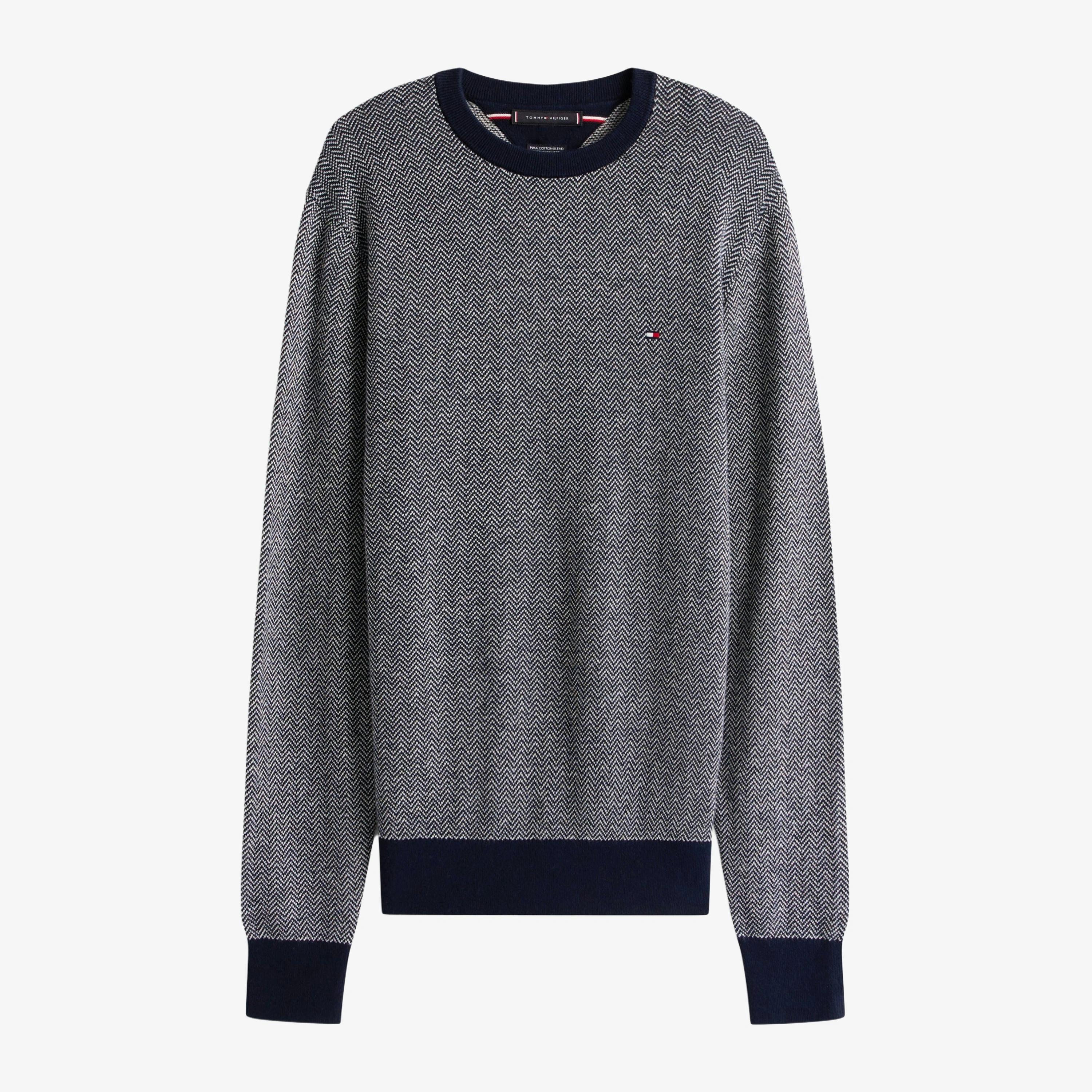 Tommy Hilfiger Herringbone Jumper  in Grey , view 4 of 5