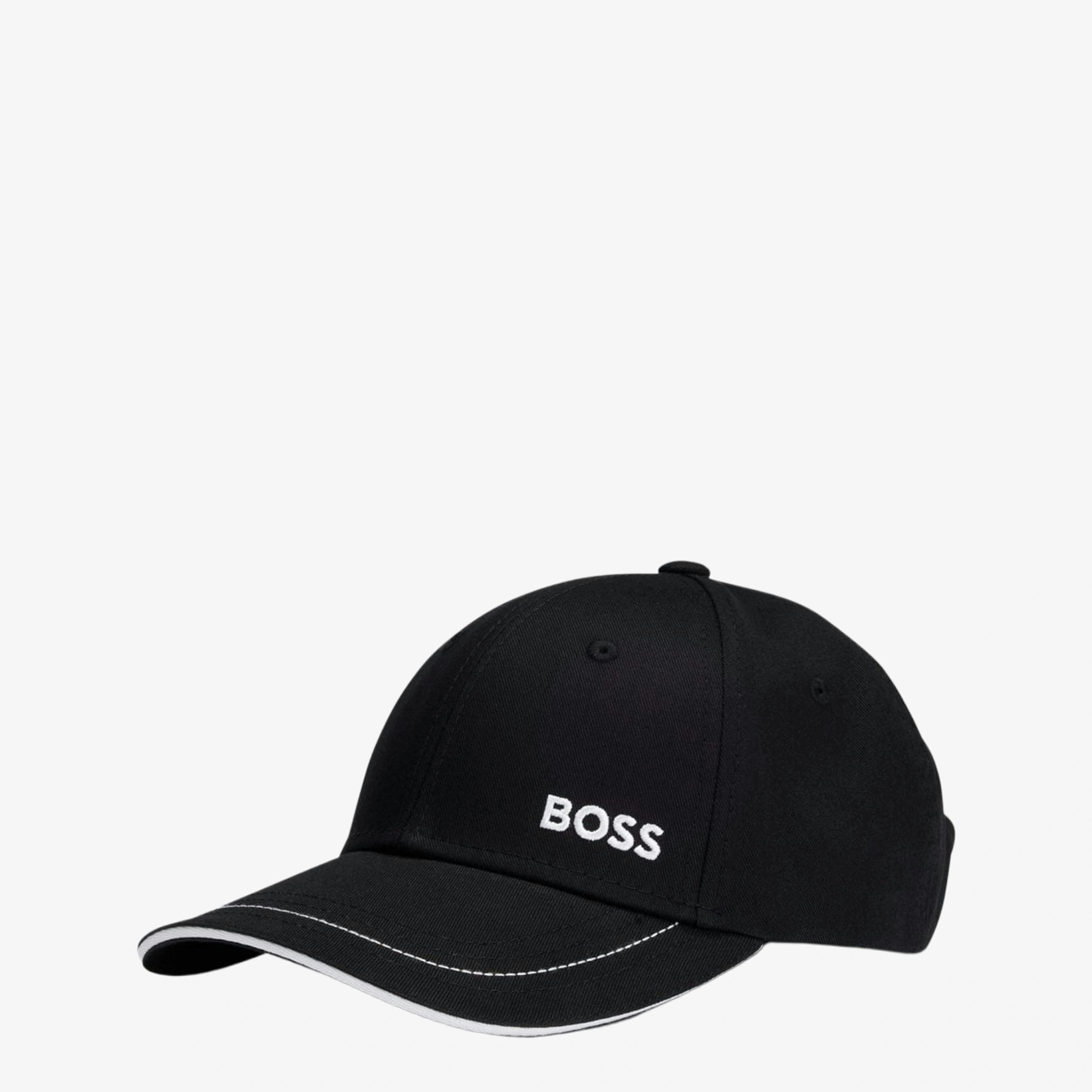 Hugo Boss Logo Detail Caps  in Black , view 1 of 3
