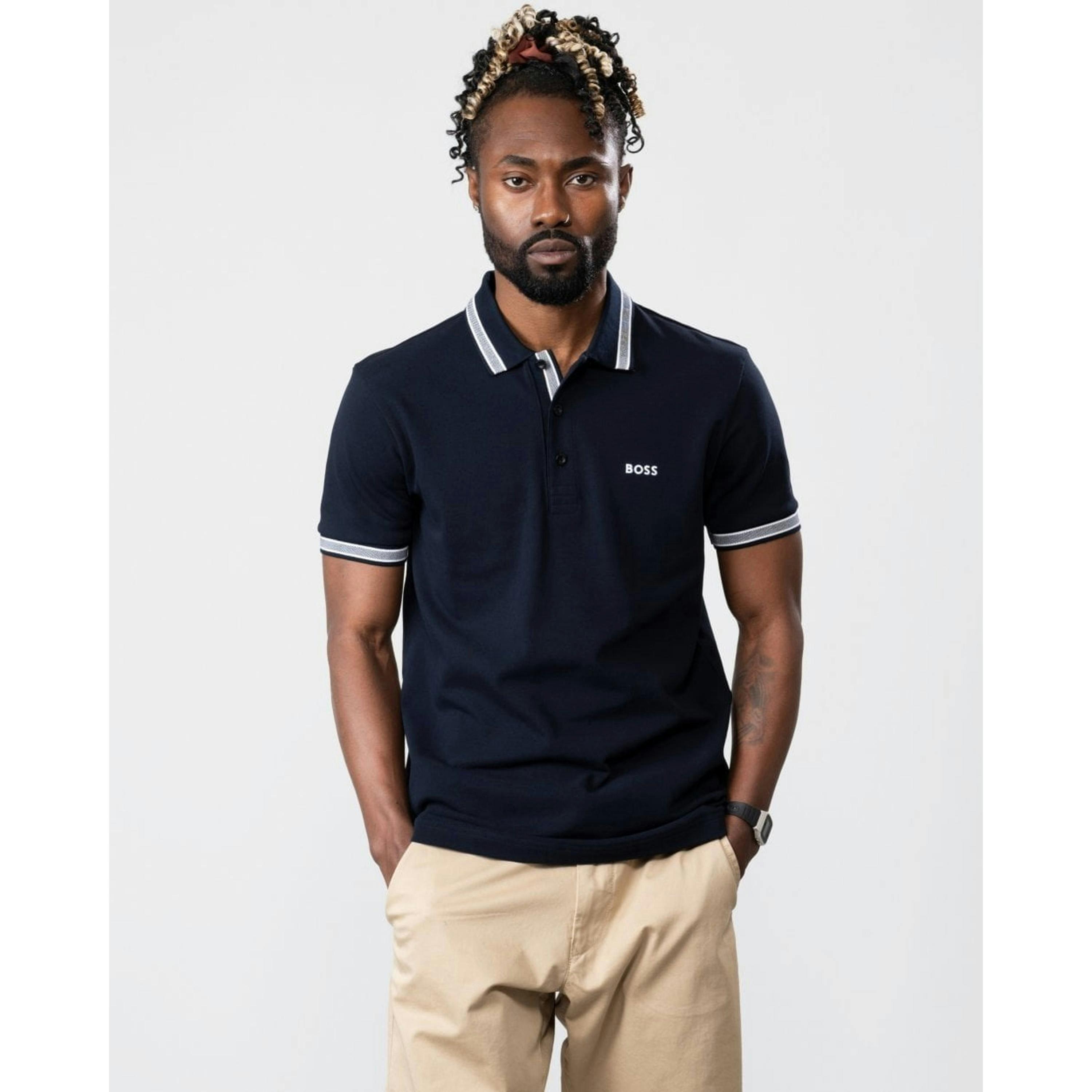 Hugo Boss Contrast Logo Polo Shirt  in Blue , view 1 of 4