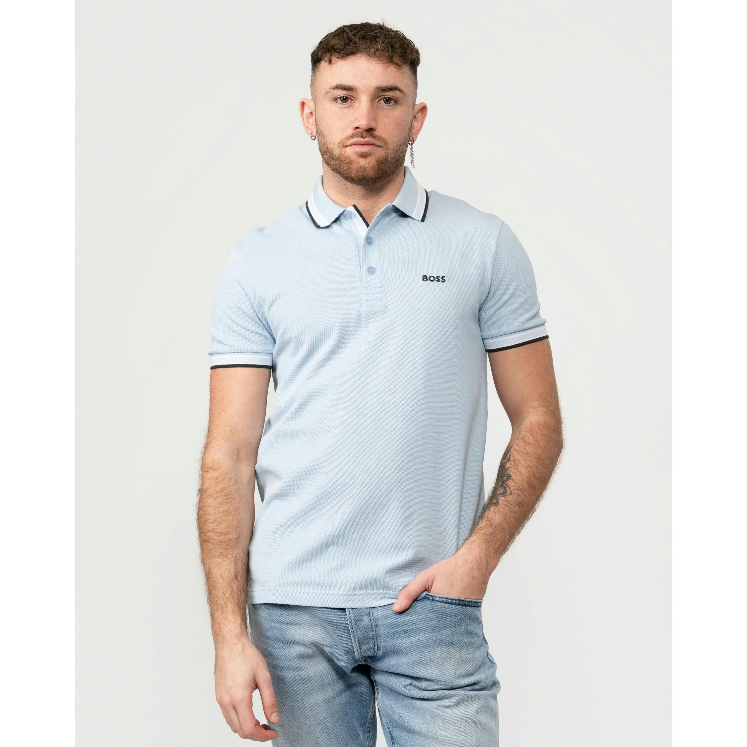 Hugo Boss Contrast Logo Polo Shirt  in Blue , view 1 of 5