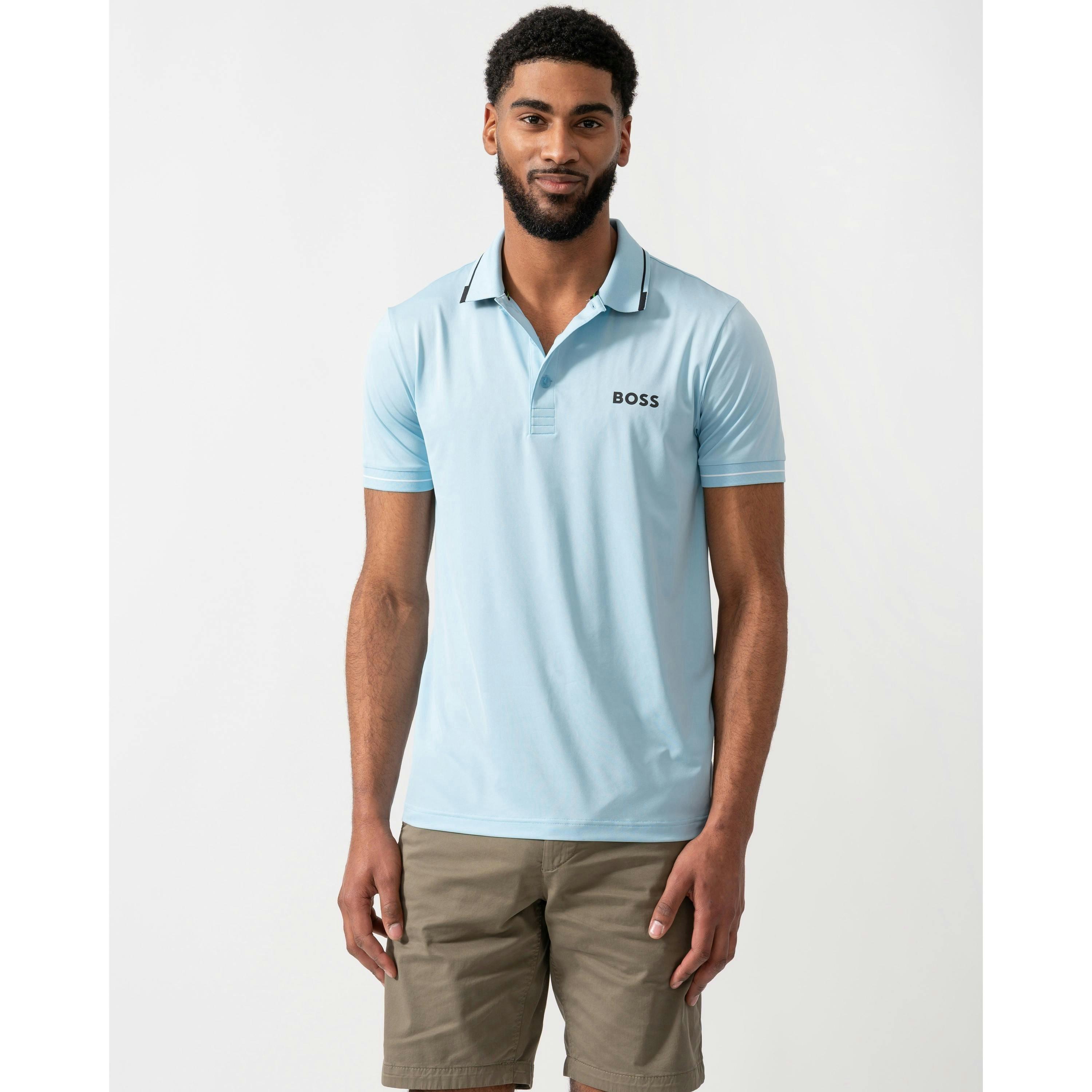 Hugo Boss Tipped Polo Shirt  in Blue , view 1 of 3