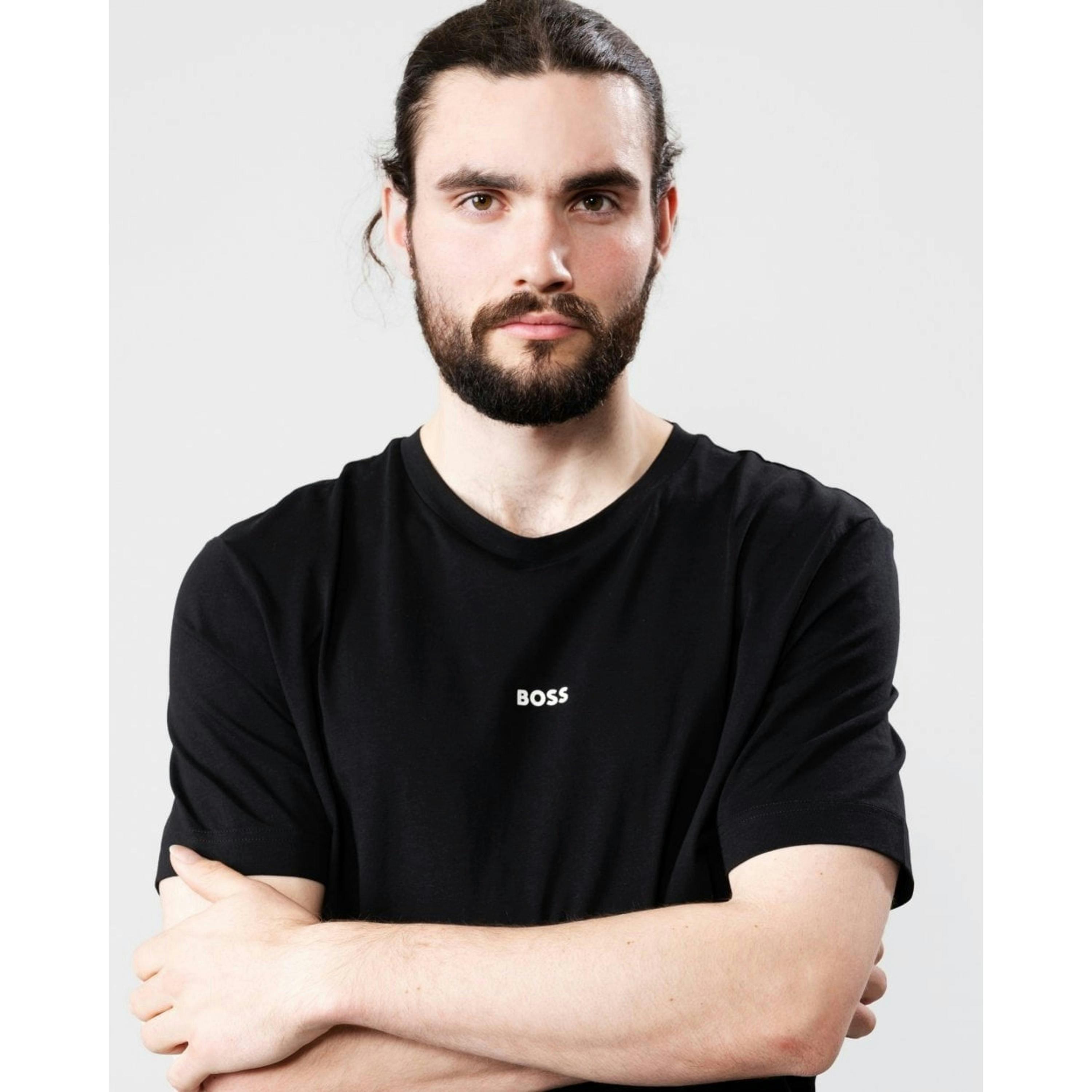 Hugo Boss Small Logo T-Shirt  in Black , view 3 of 4