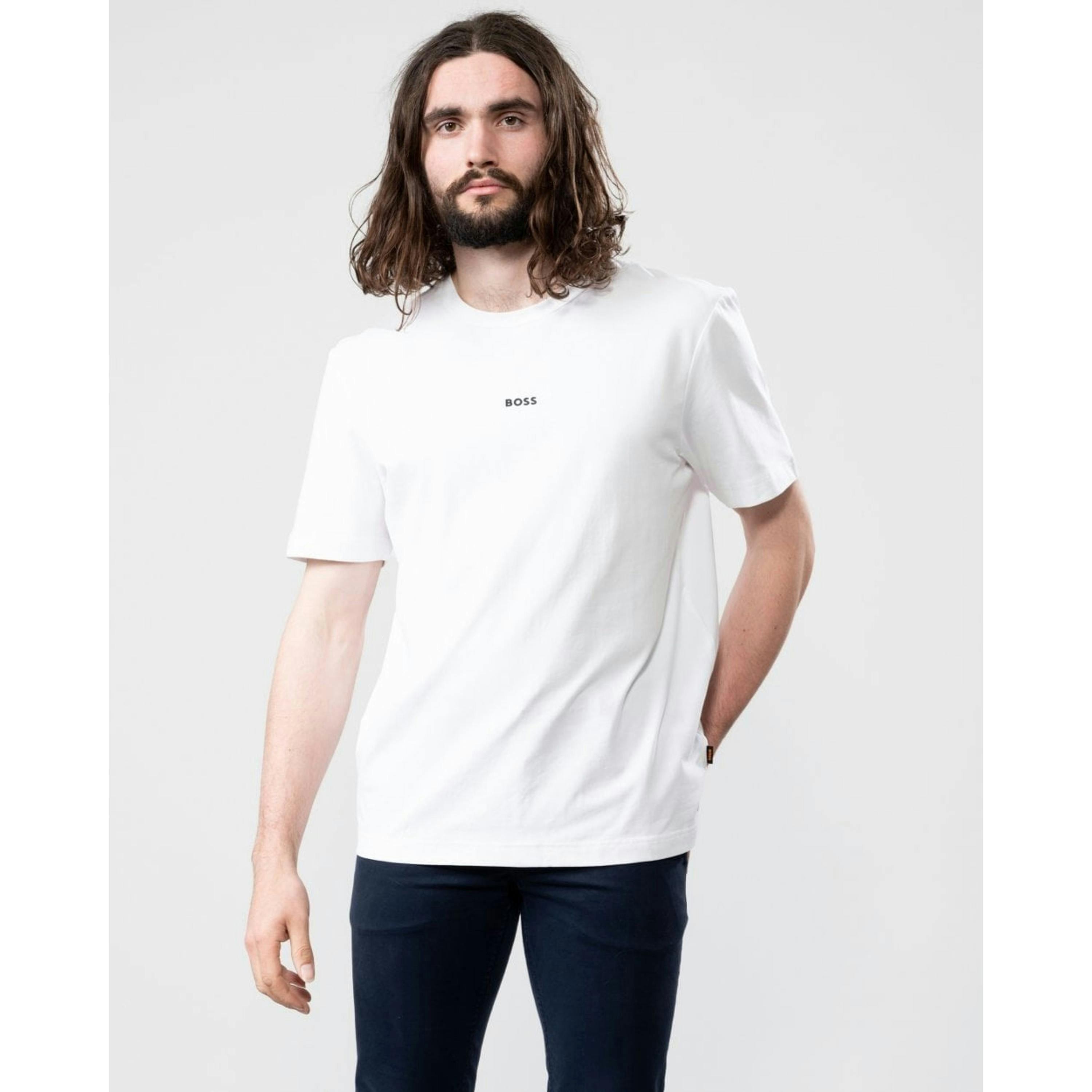 Hugo Boss Small Logo T-Shirt  in White , view 1 of 4