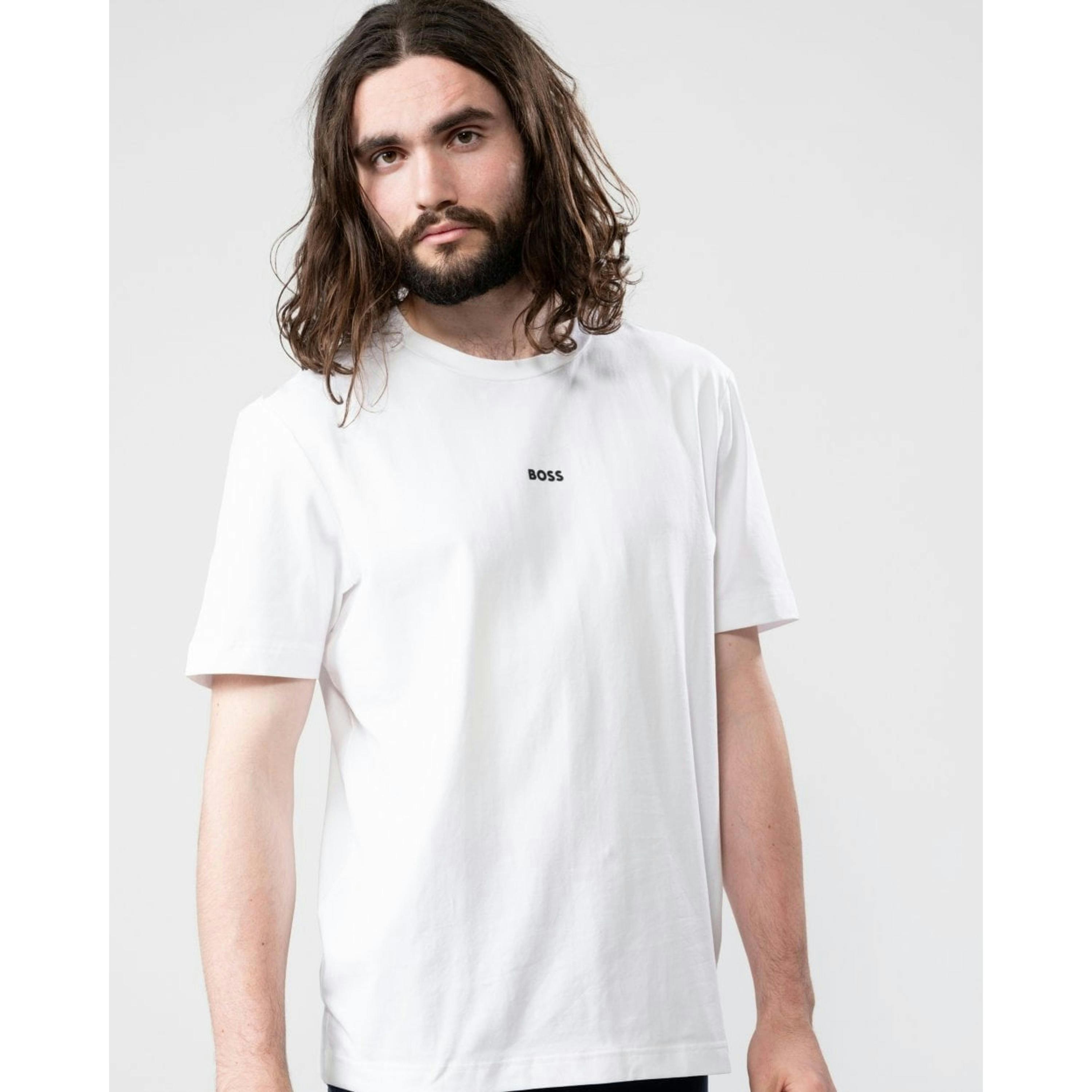 Hugo Boss Small Logo T-Shirt  in White , view 3 of 4