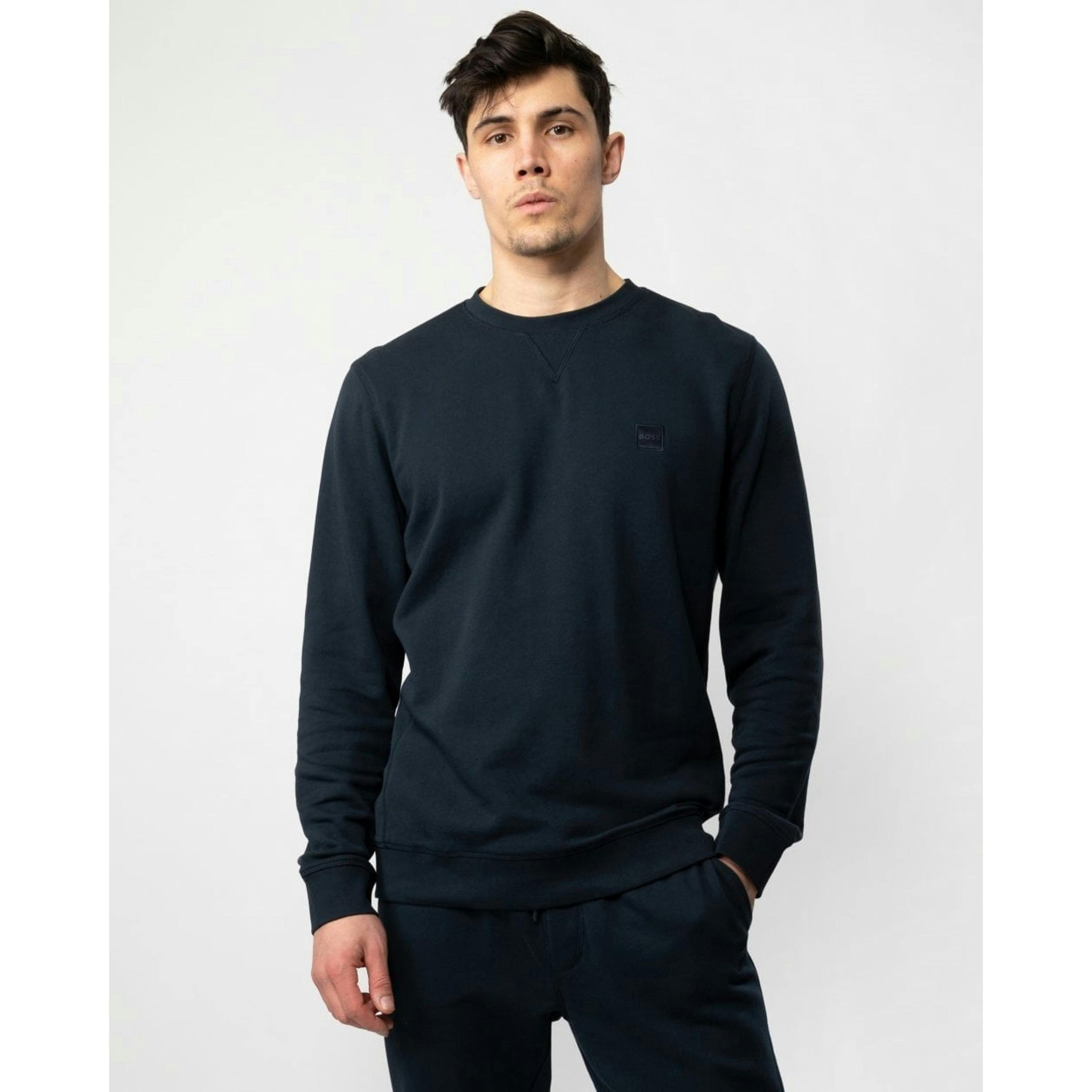 Hugo Boss Logo Patch Sweatshirt  in Blue , view 1 of 4