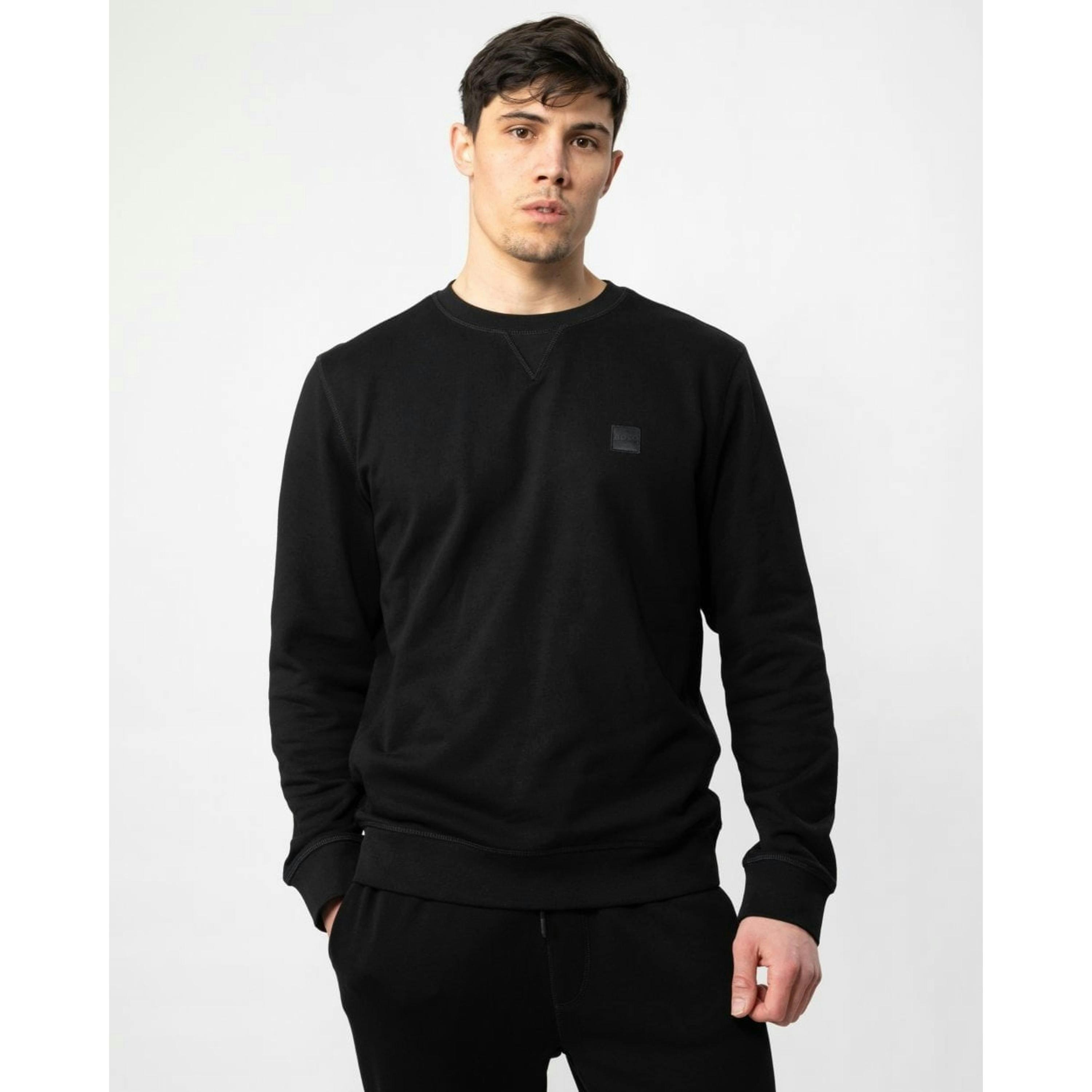 Hugo Boss Logo Patch Sweatshirt  in Black , view 1 of 4