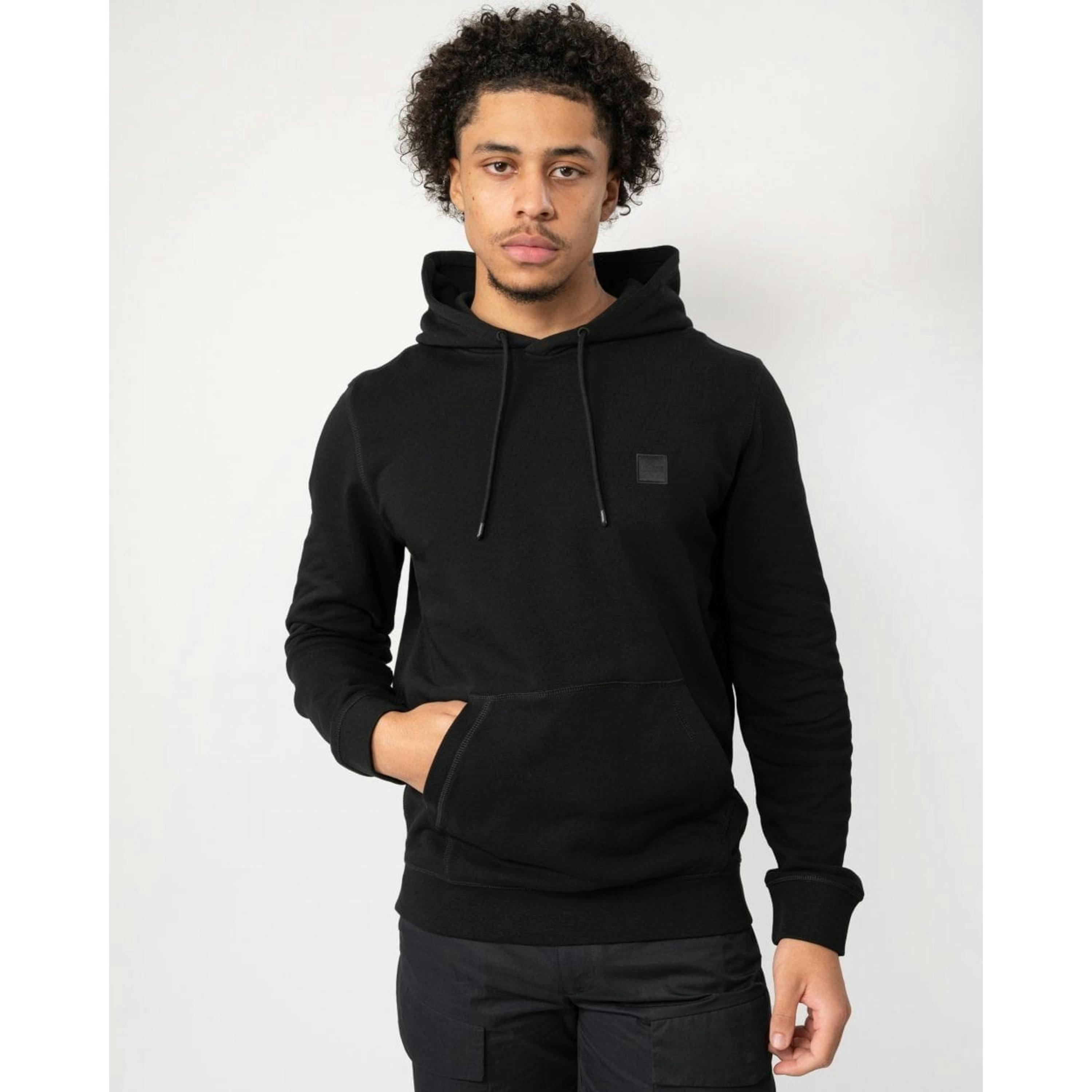 Hugo Boss Logo Patch Hoodie  in Black , view 1 of 4
