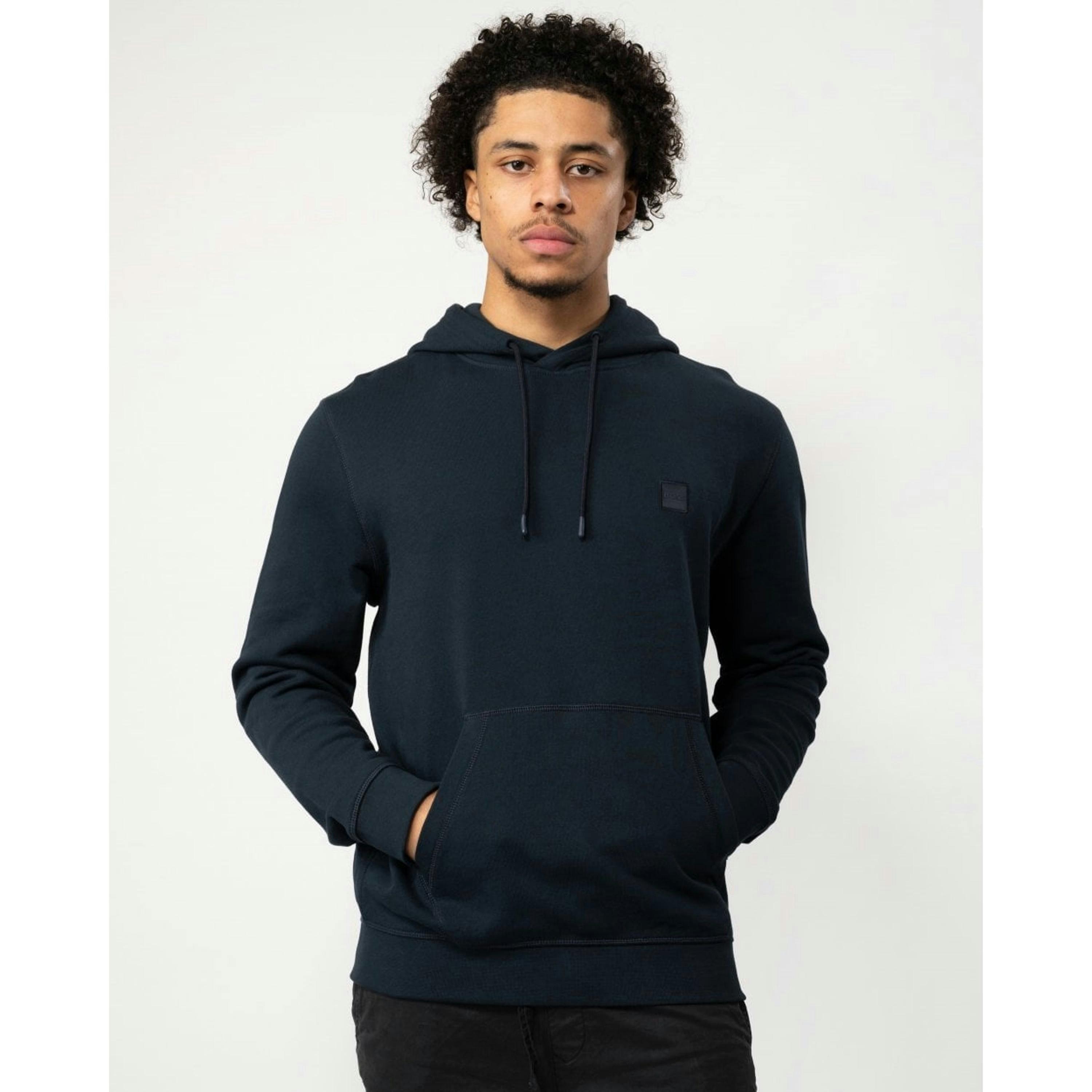 Hugo Boss Logo Patch Hoodie  in Grey , view 1 of 4