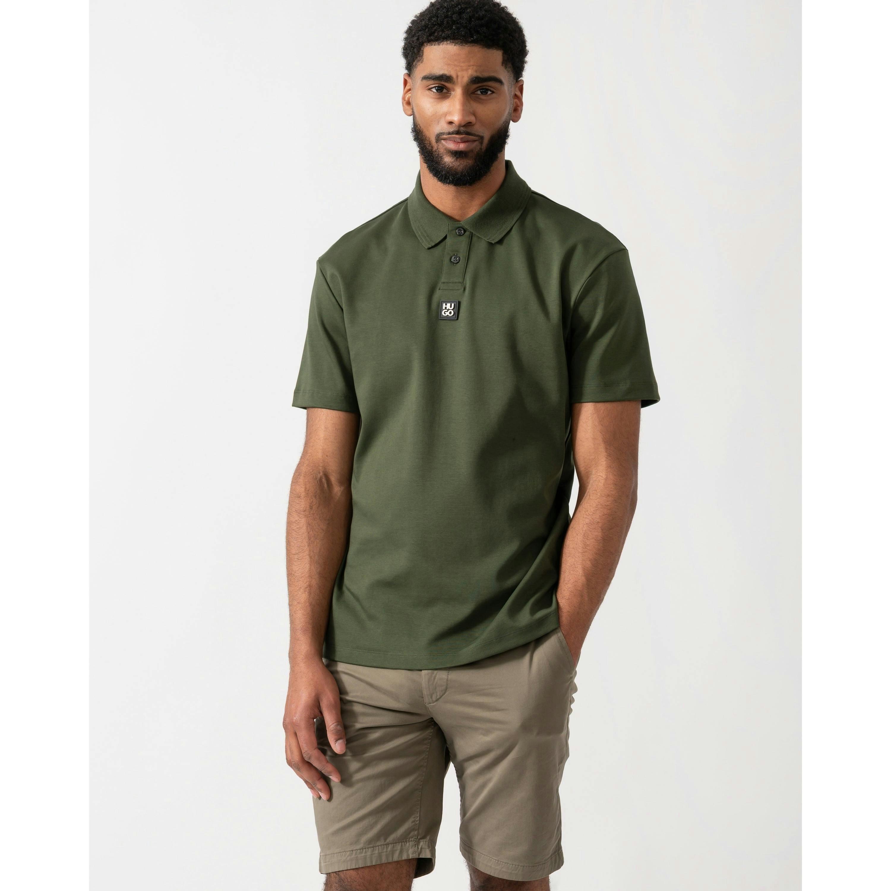 Hugo Boss Stacked Logo Polo Shirt  in Green , view 1 of 4