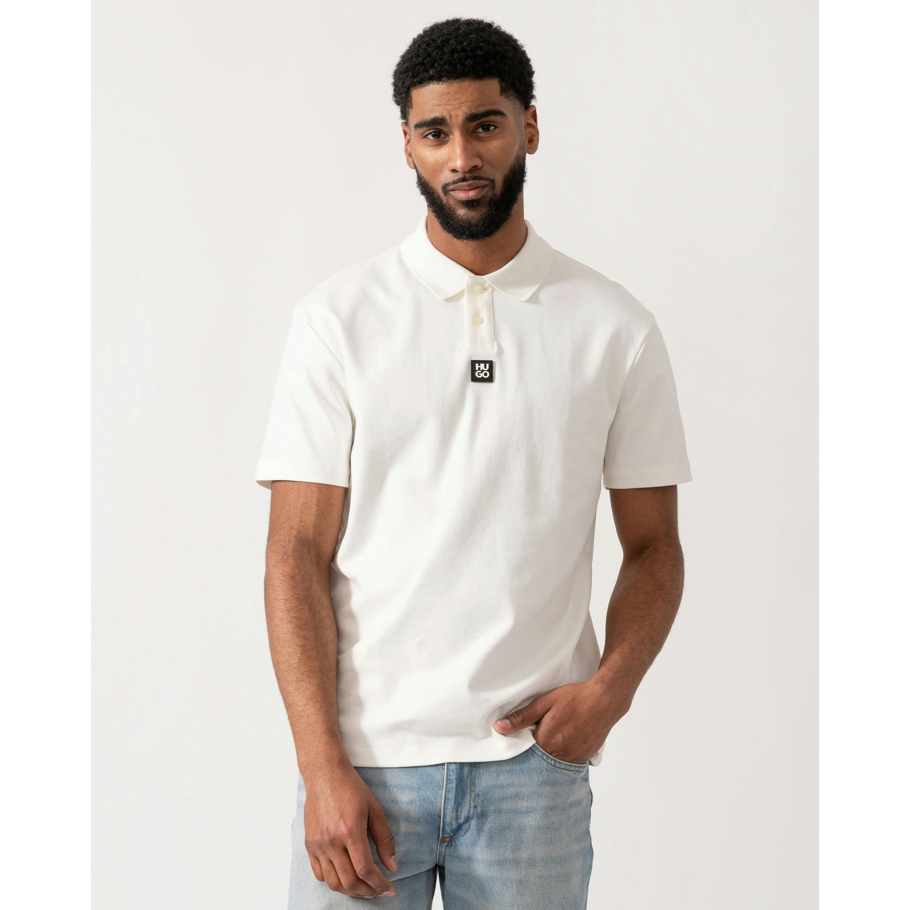 Hugo Boss Stacked Logo Polo Shirt  in Grey , view 1 of 4