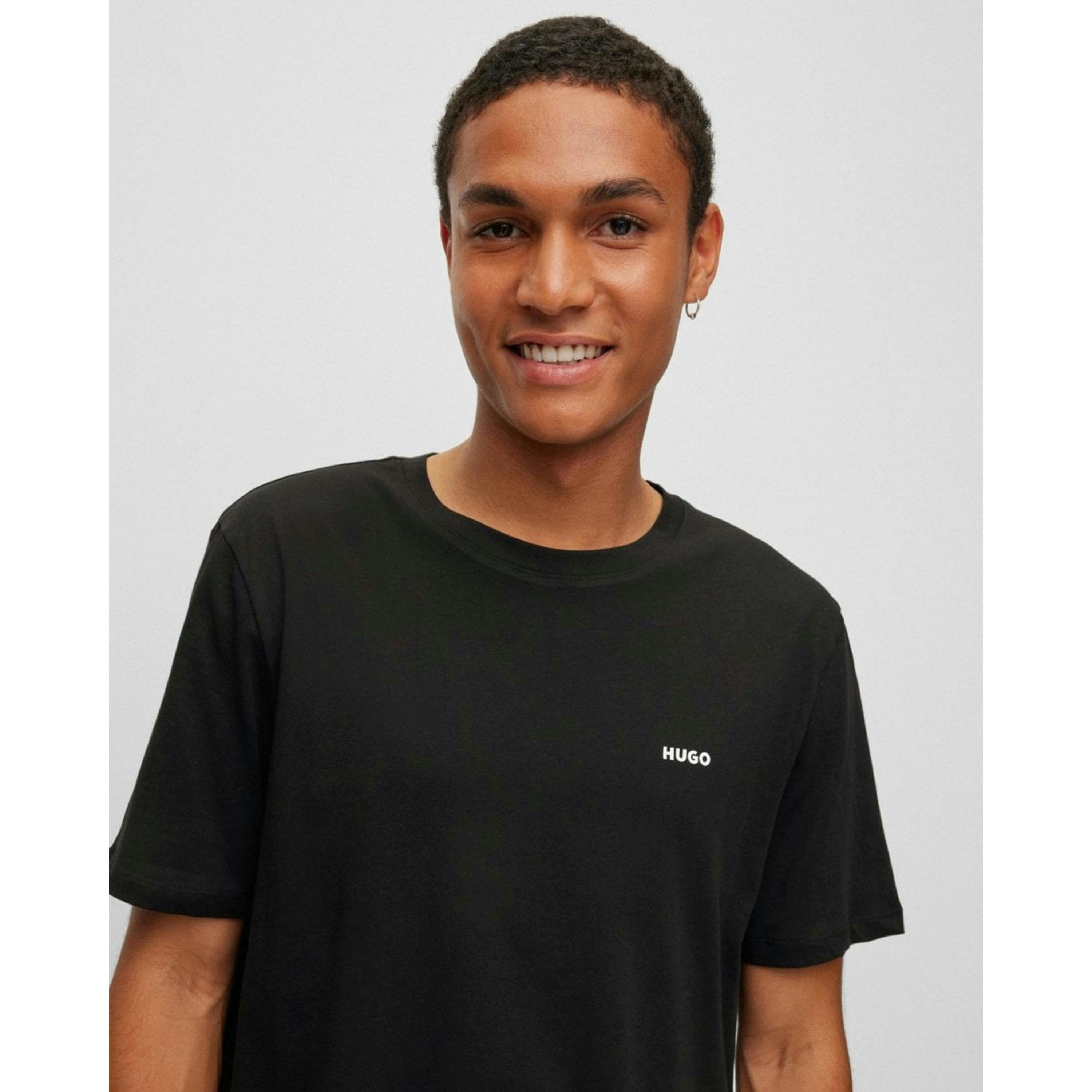 Hugo Boss Logo Print T-Shirt  in Black , view 2 of 4