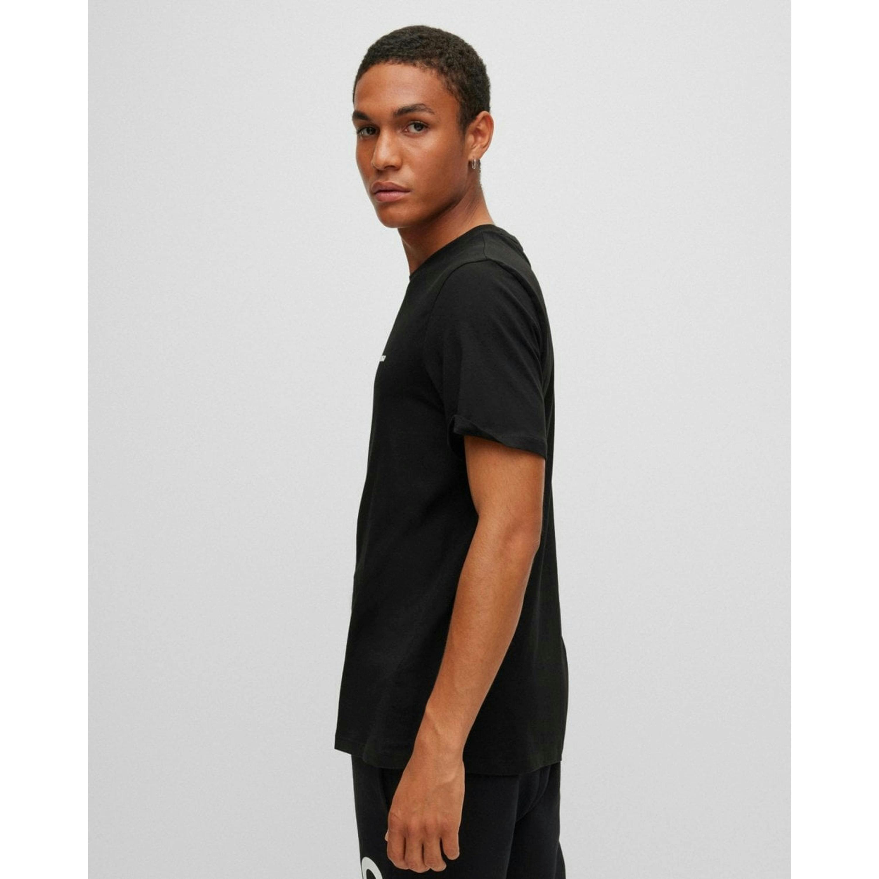 Hugo Boss Logo Print T-Shirt  in Black , view 3 of 4