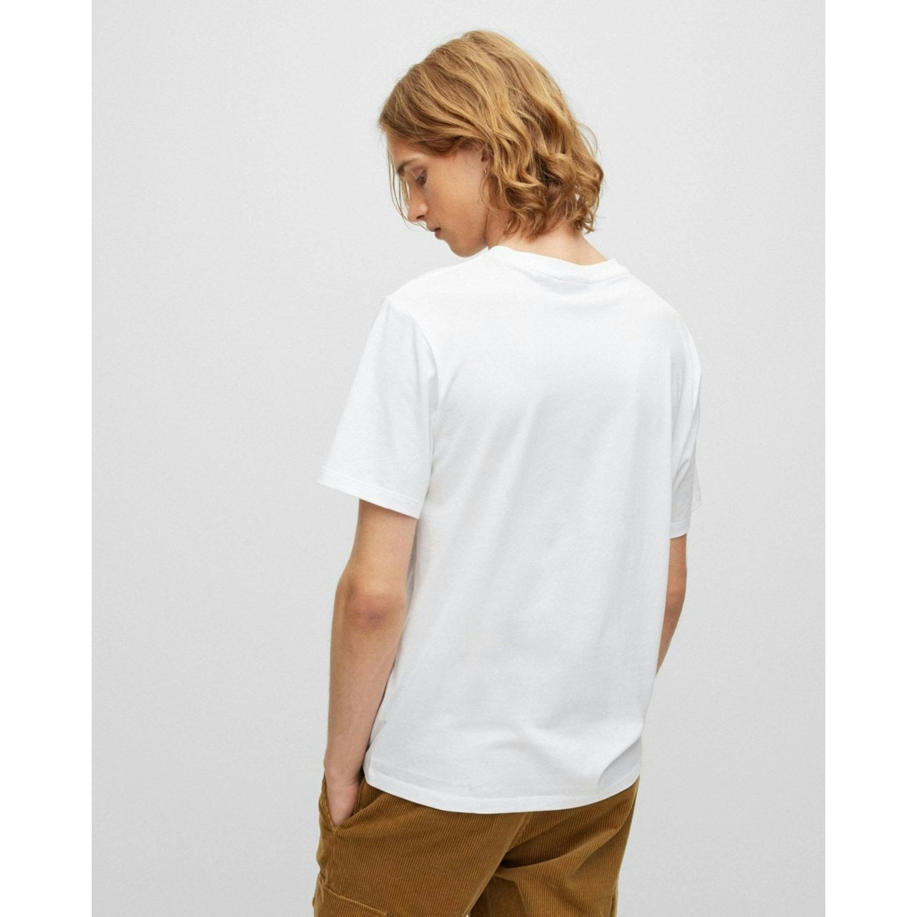 Hugo Boss Logo Print T-Shirt  in White , view 2 of 4