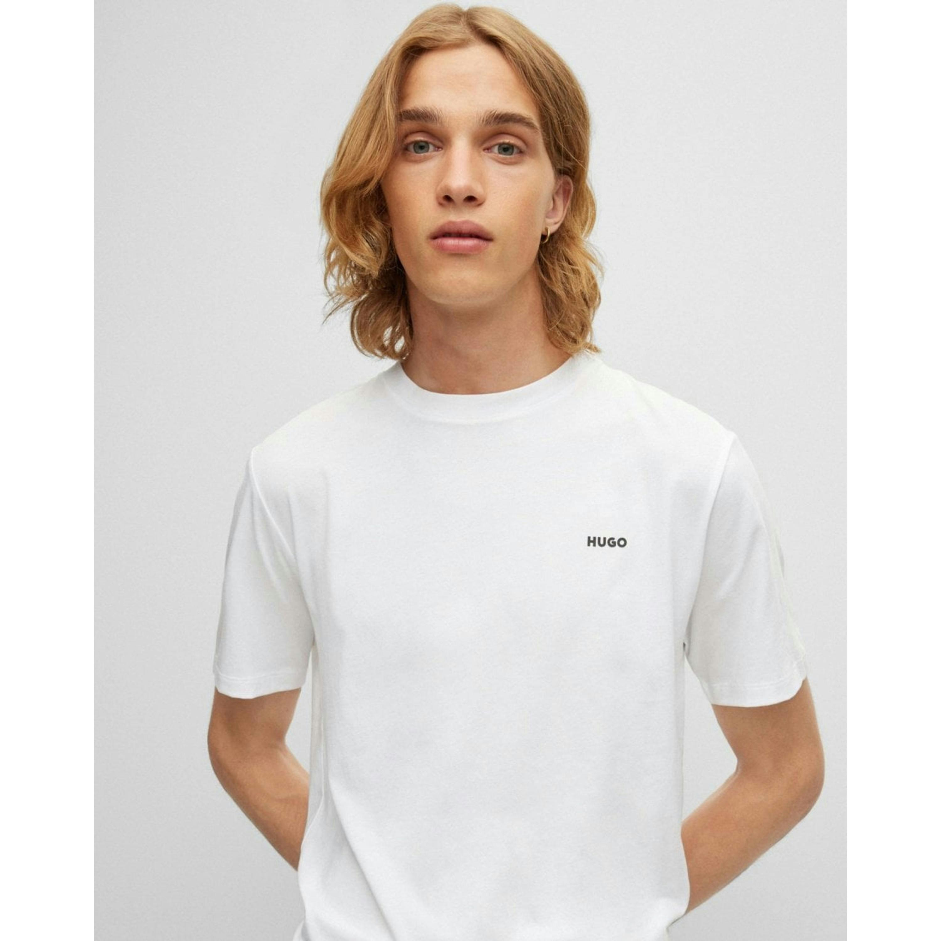 Hugo Boss Logo Print T-Shirt  in White , view 3 of 4