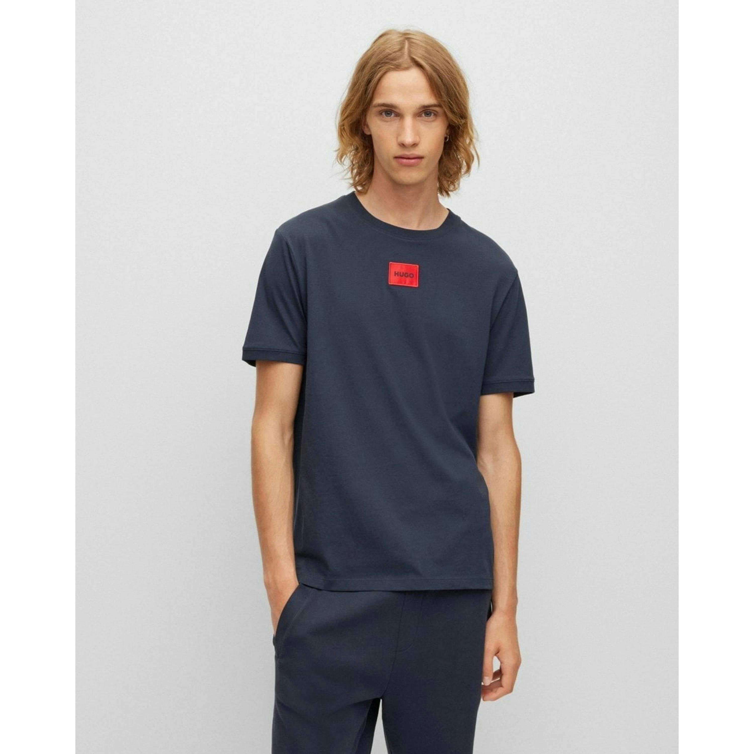 Hugo Boss Label Logo T-Shirt  in Grey , view 1 of 3