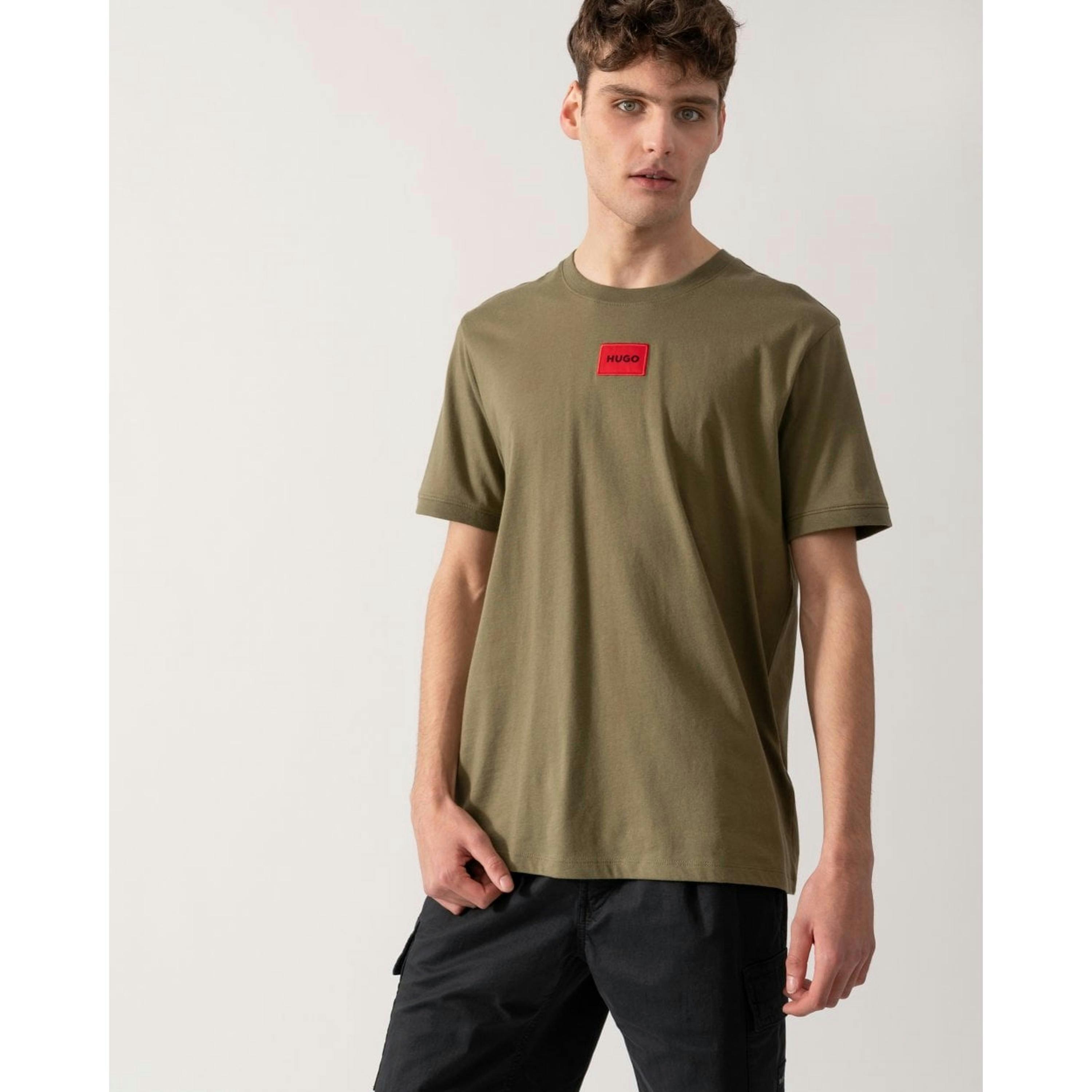 Hugo Boss Label Logo T-Shirt  in Green , view 1 of 4
