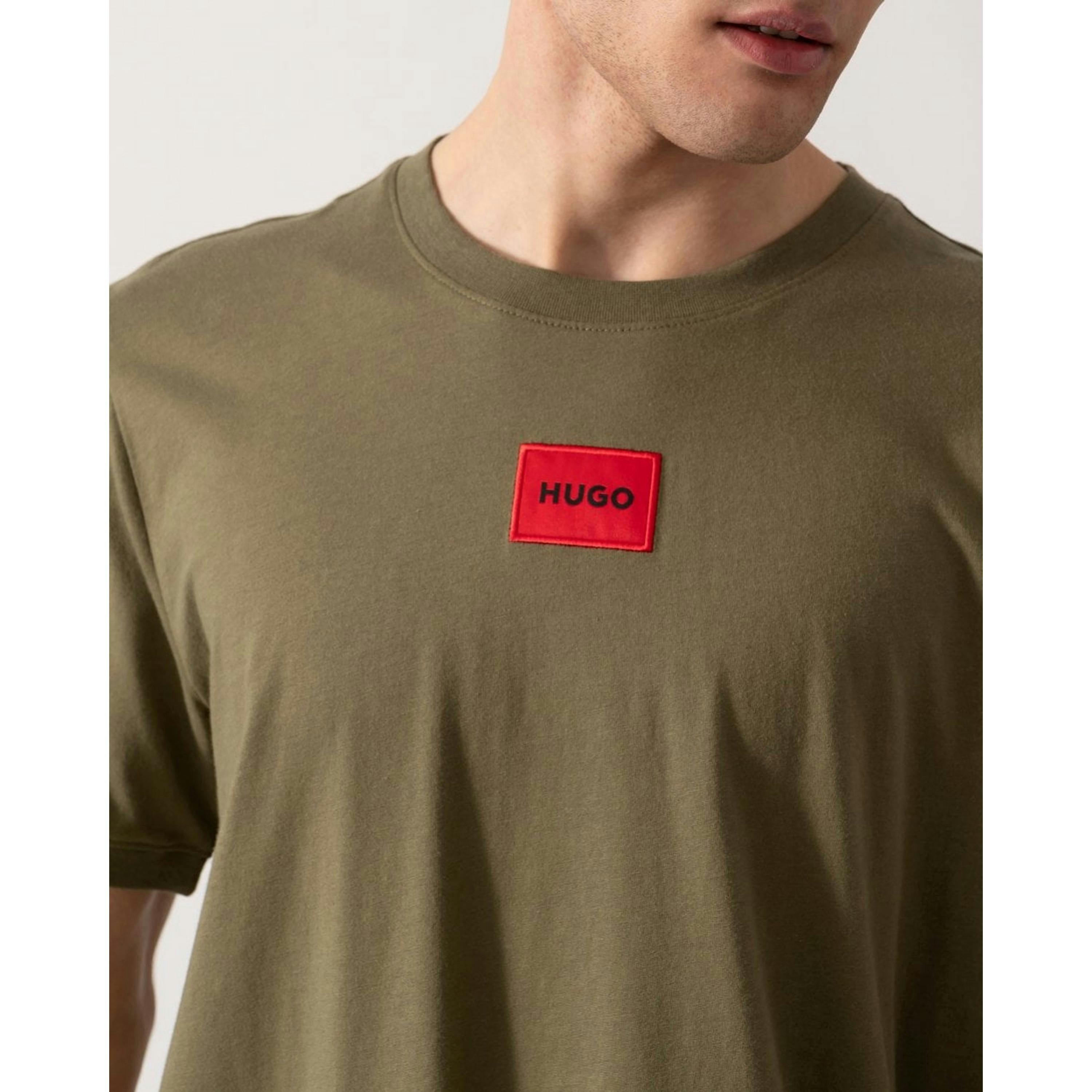 Hugo Boss Label Logo T-Shirt  in Grey , view 3 of 4