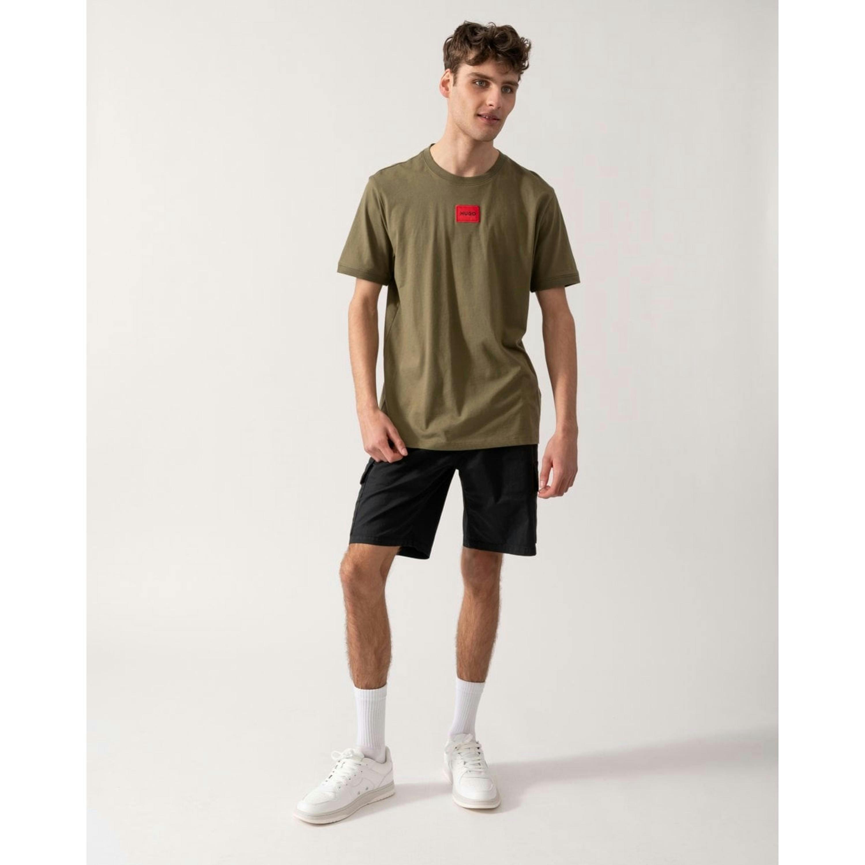 Hugo Boss Label Logo T-Shirt  in Grey , view 4 of 4