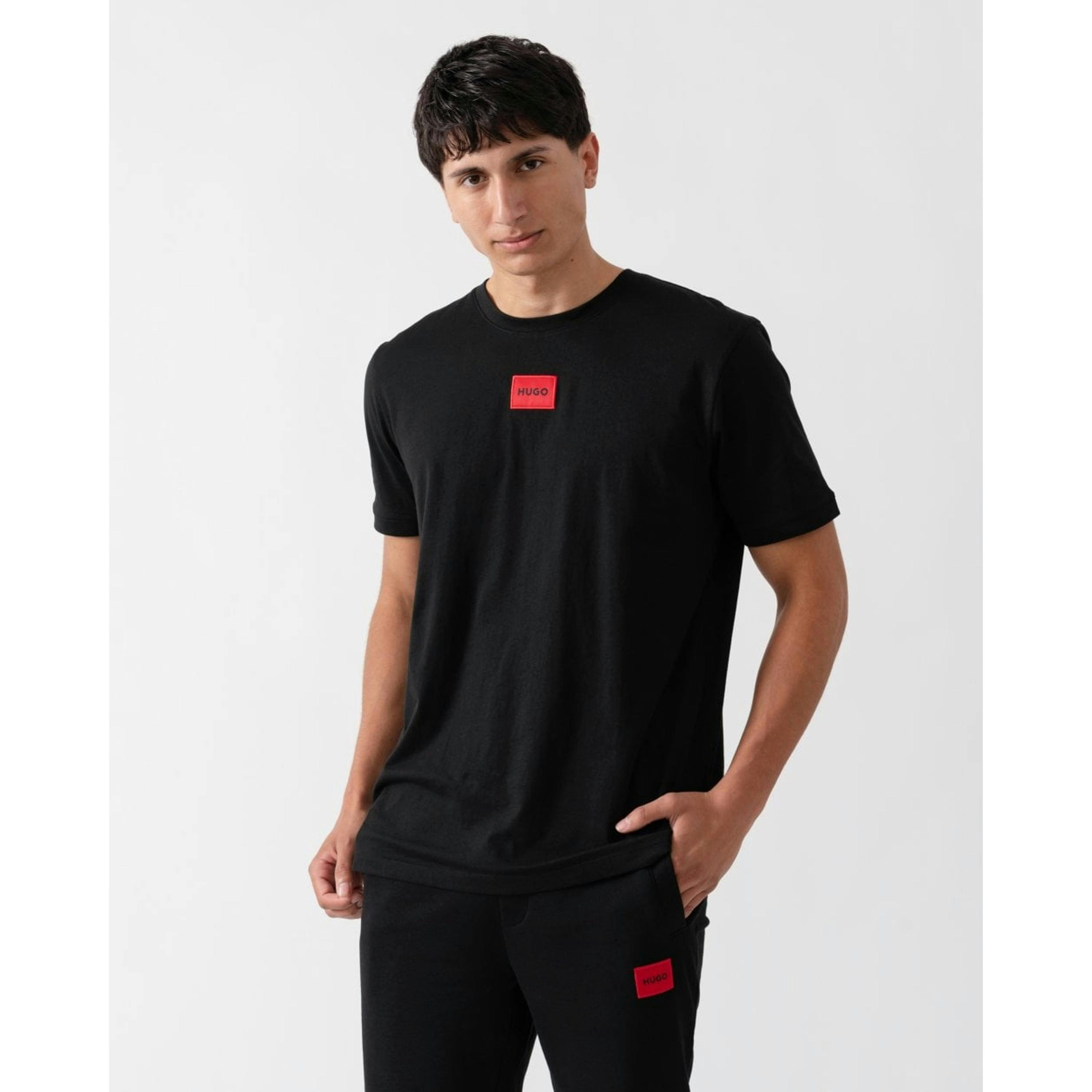 Hugo Boss Label Logo T-Shirt  in Black , view 1 of 4