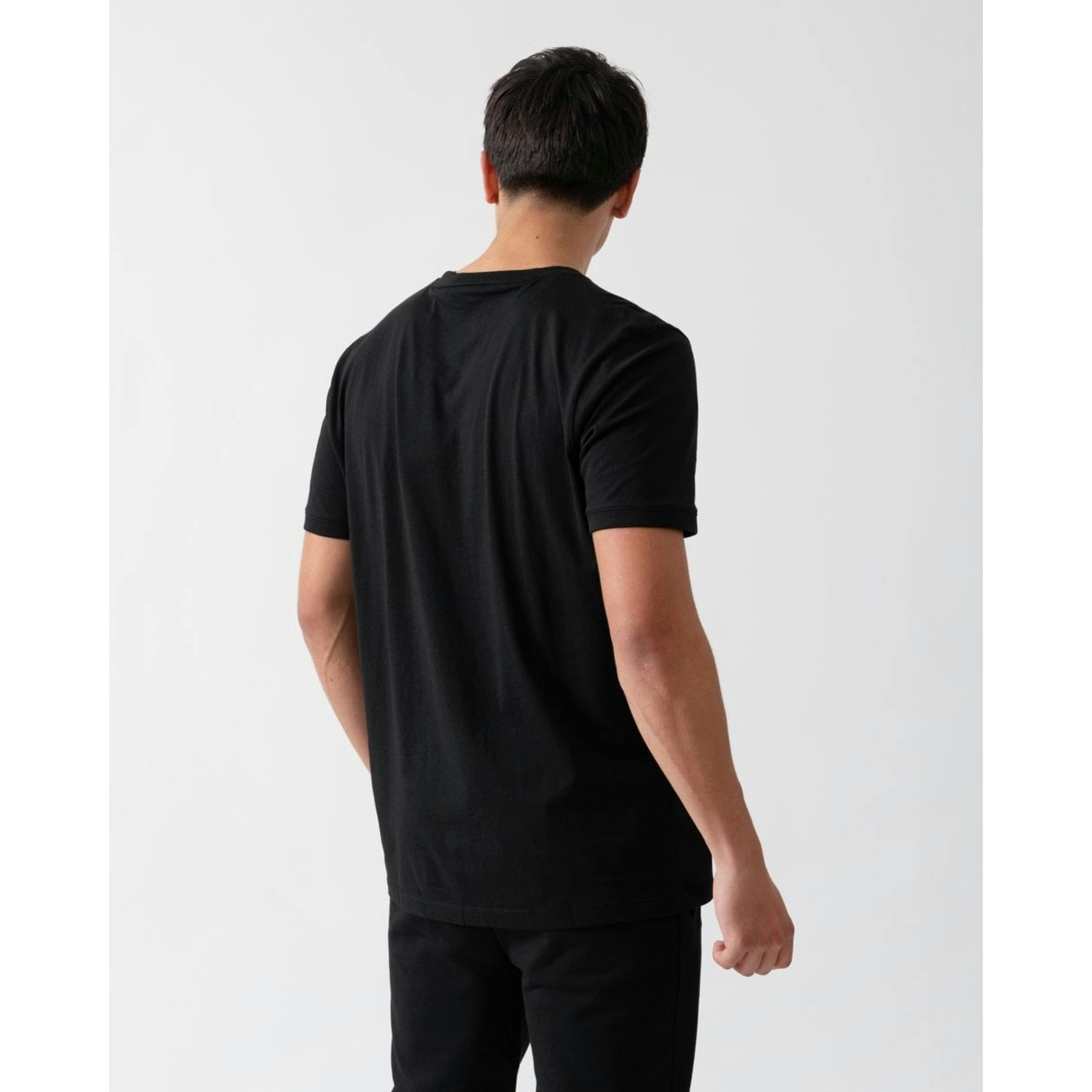 Hugo Boss Label Logo T-Shirt  in Black , view 2 of 4