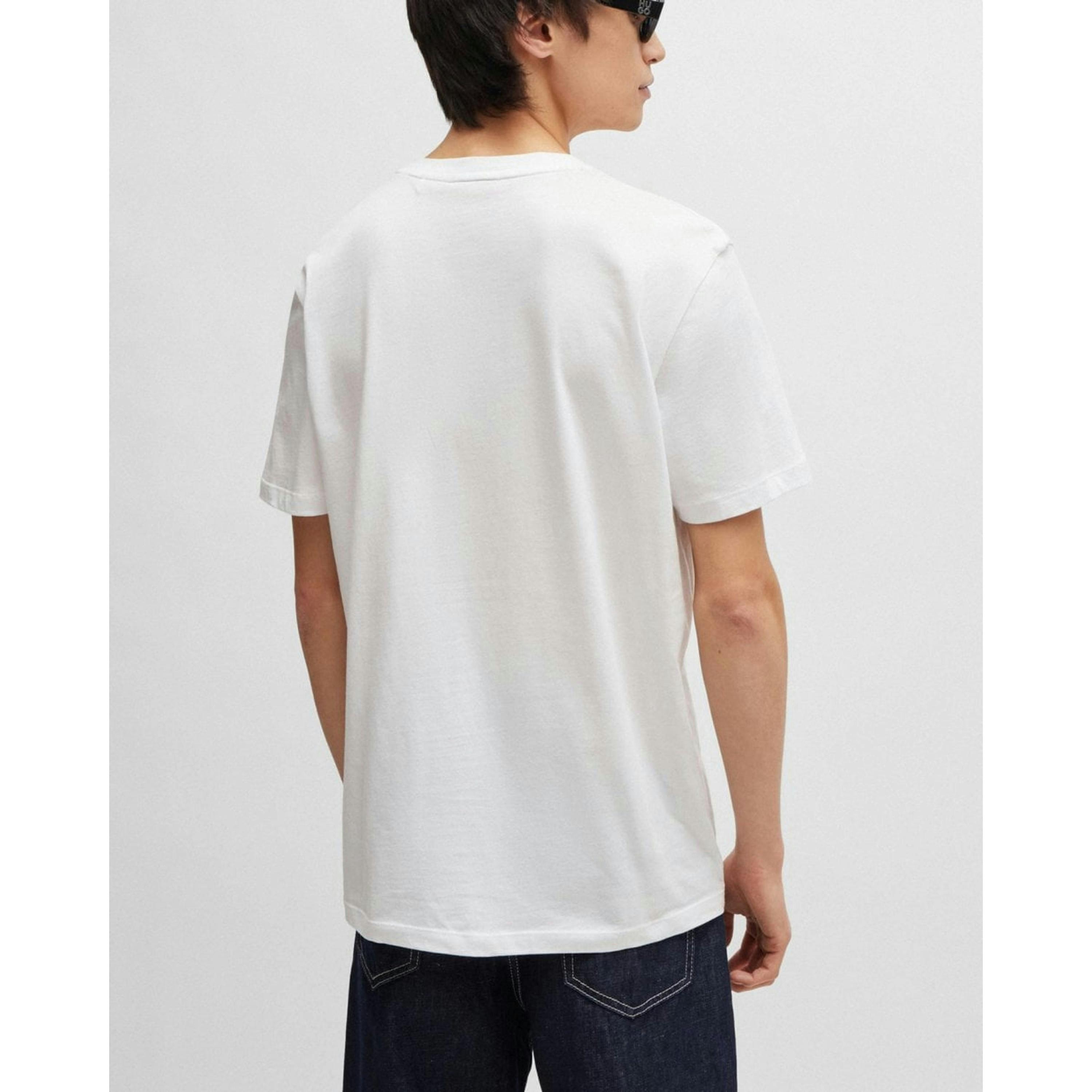 Hugo Boss Large Label Logo T-Shirt  in White , view 2 of 3