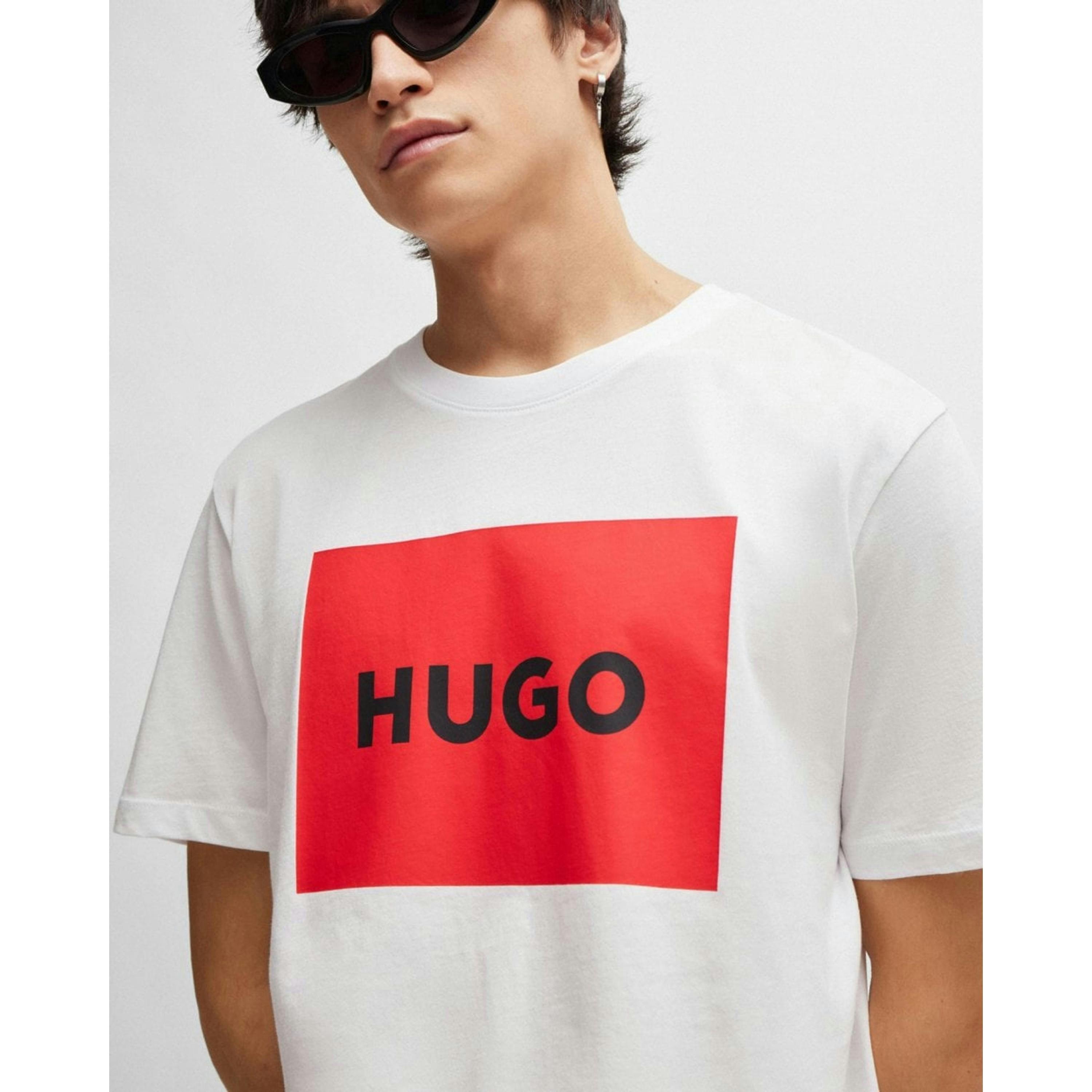 Hugo Boss Large Label Logo T-Shirt  in White , view 3 of 3