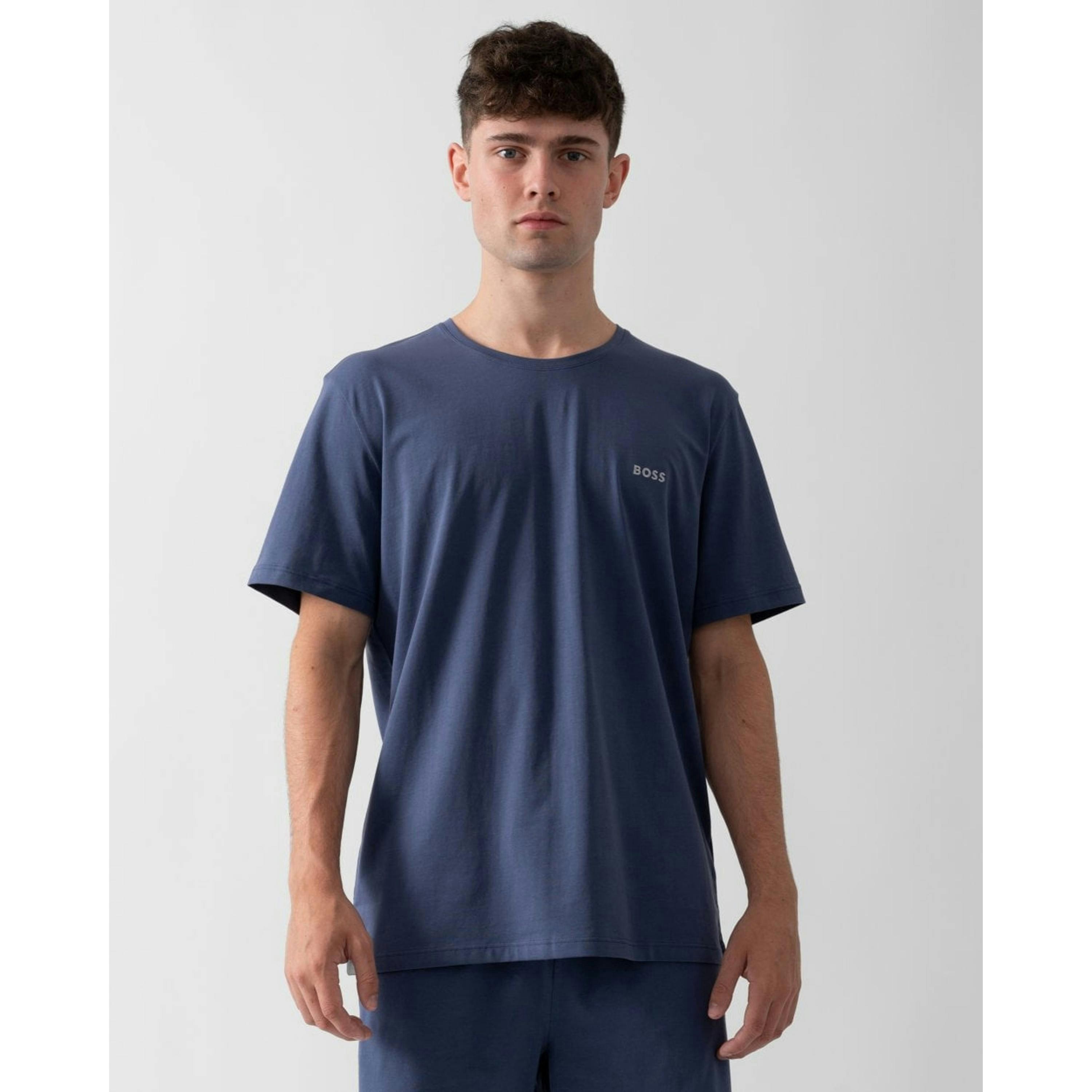 Hugo Boss Embroidered Logo T-Shirt  in Grey , view 1 of 4