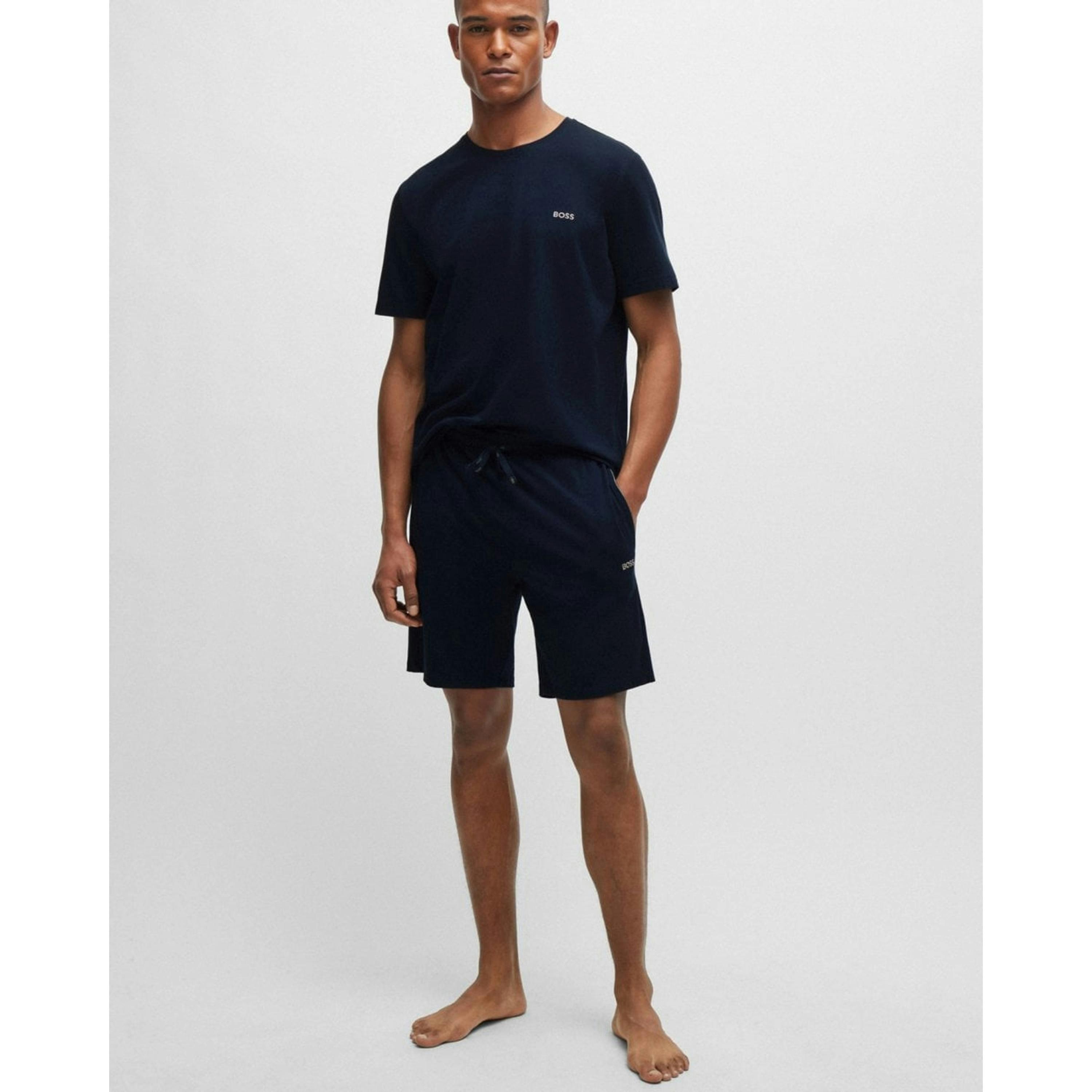 Hugo Boss Logo Detail T-Shirt  in Blue , view 4 of 4