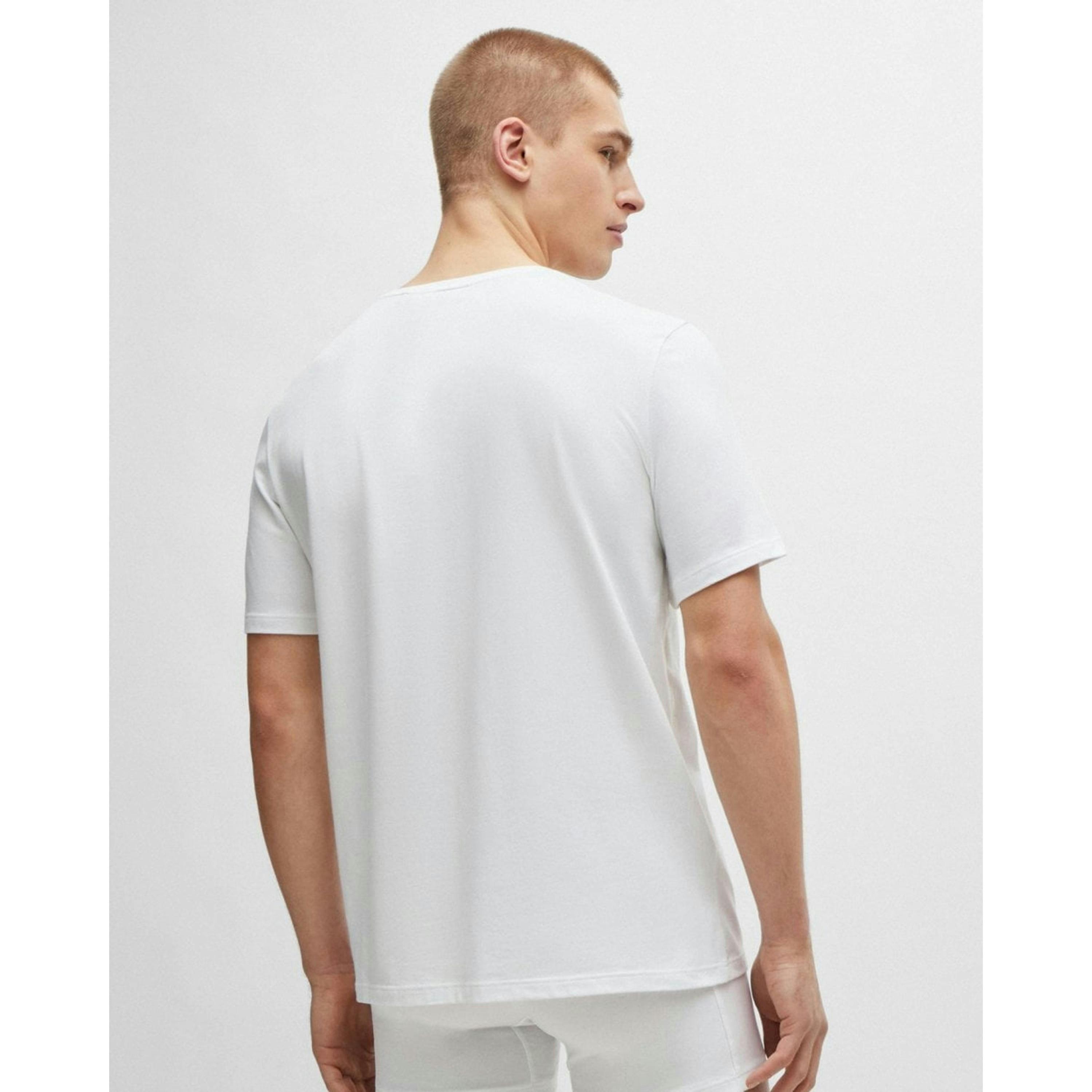 Hugo Boss Logo Detail T-Shirt  in White , view 2 of 4