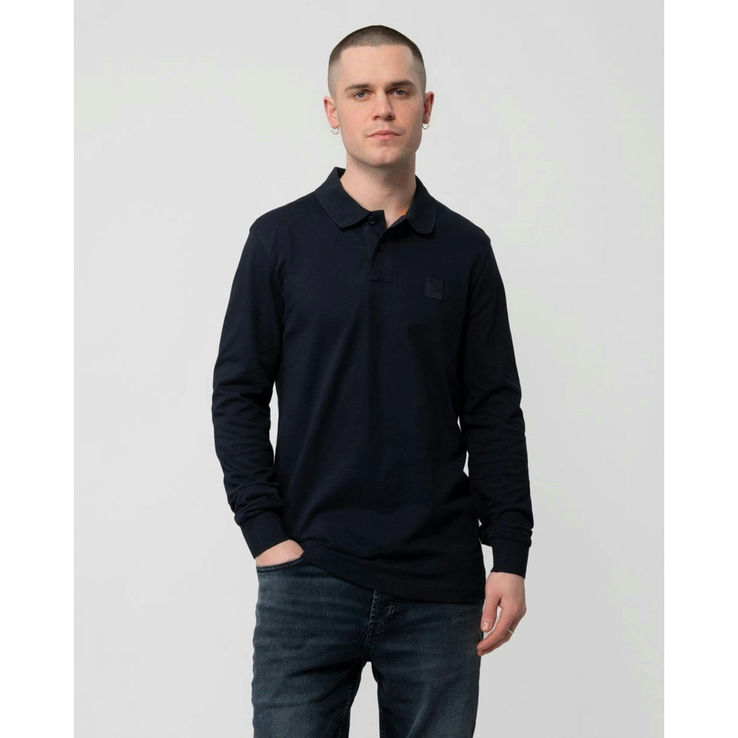 Hugo Boss Logo Patch Polo Shirt  in Blue , view 1 of 4