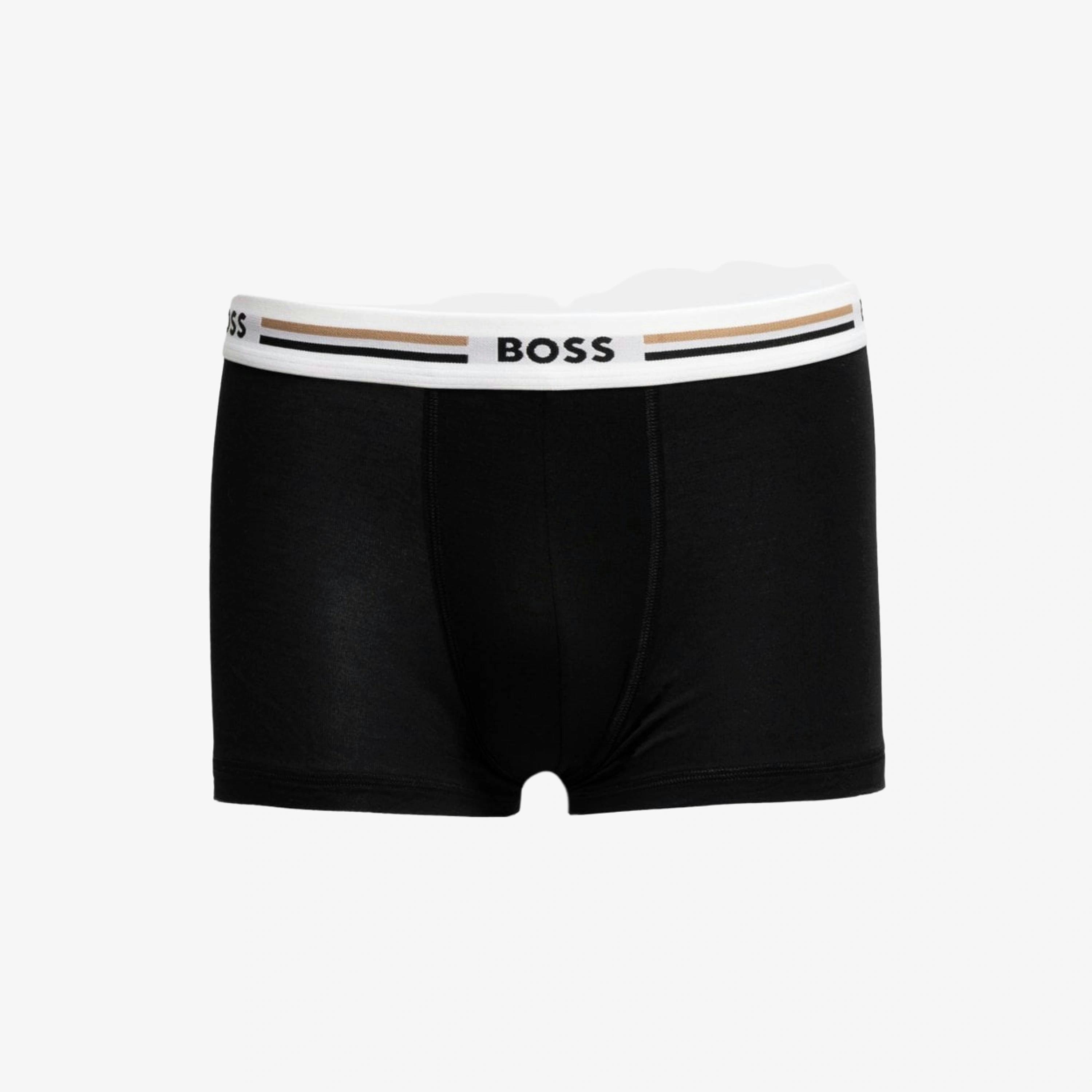 Hugo Boss Logo Waistbands Trunks  in Black , view 1 of 3