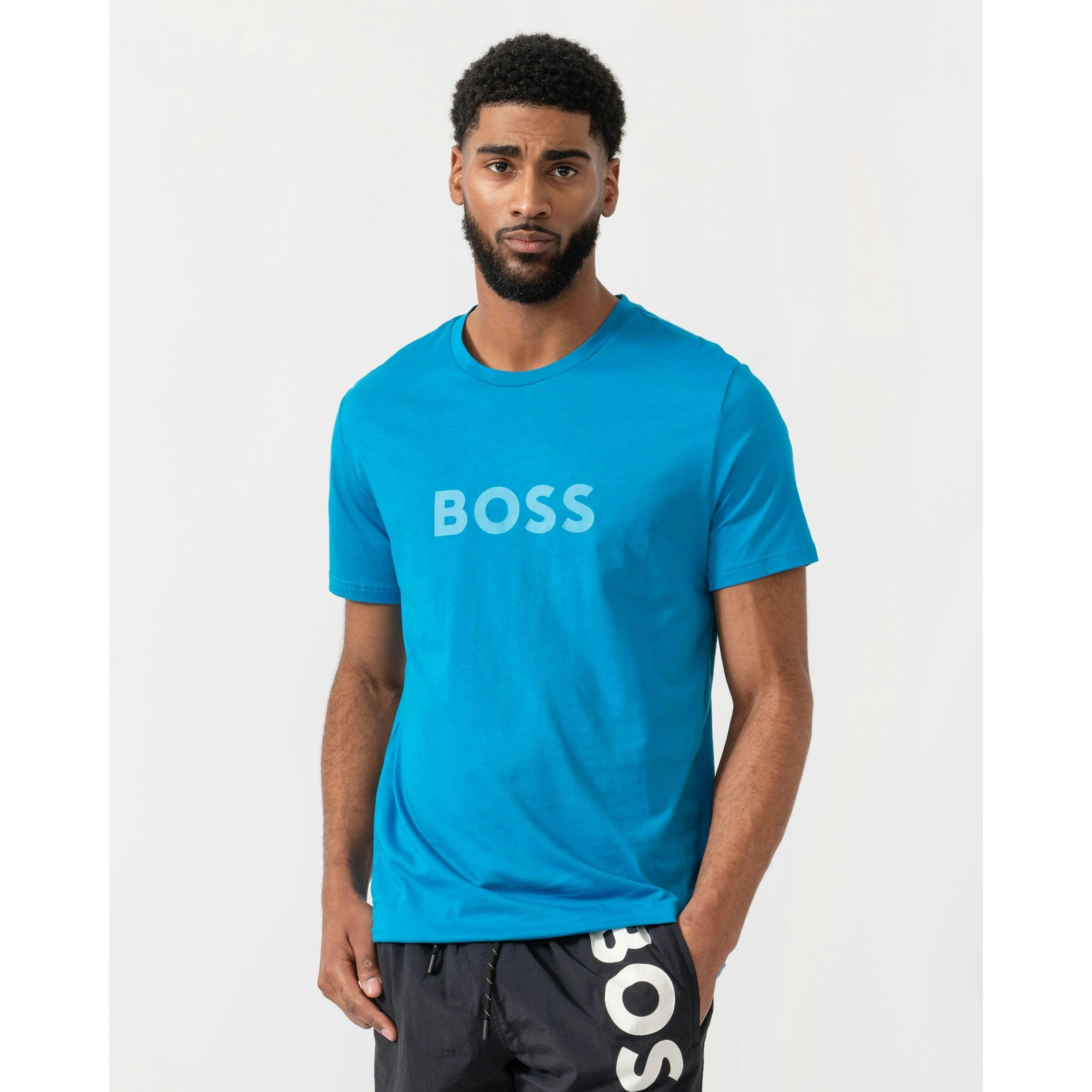 Hugo Boss Contrast Logo T-Shirt  in Blue , view 1 of 4