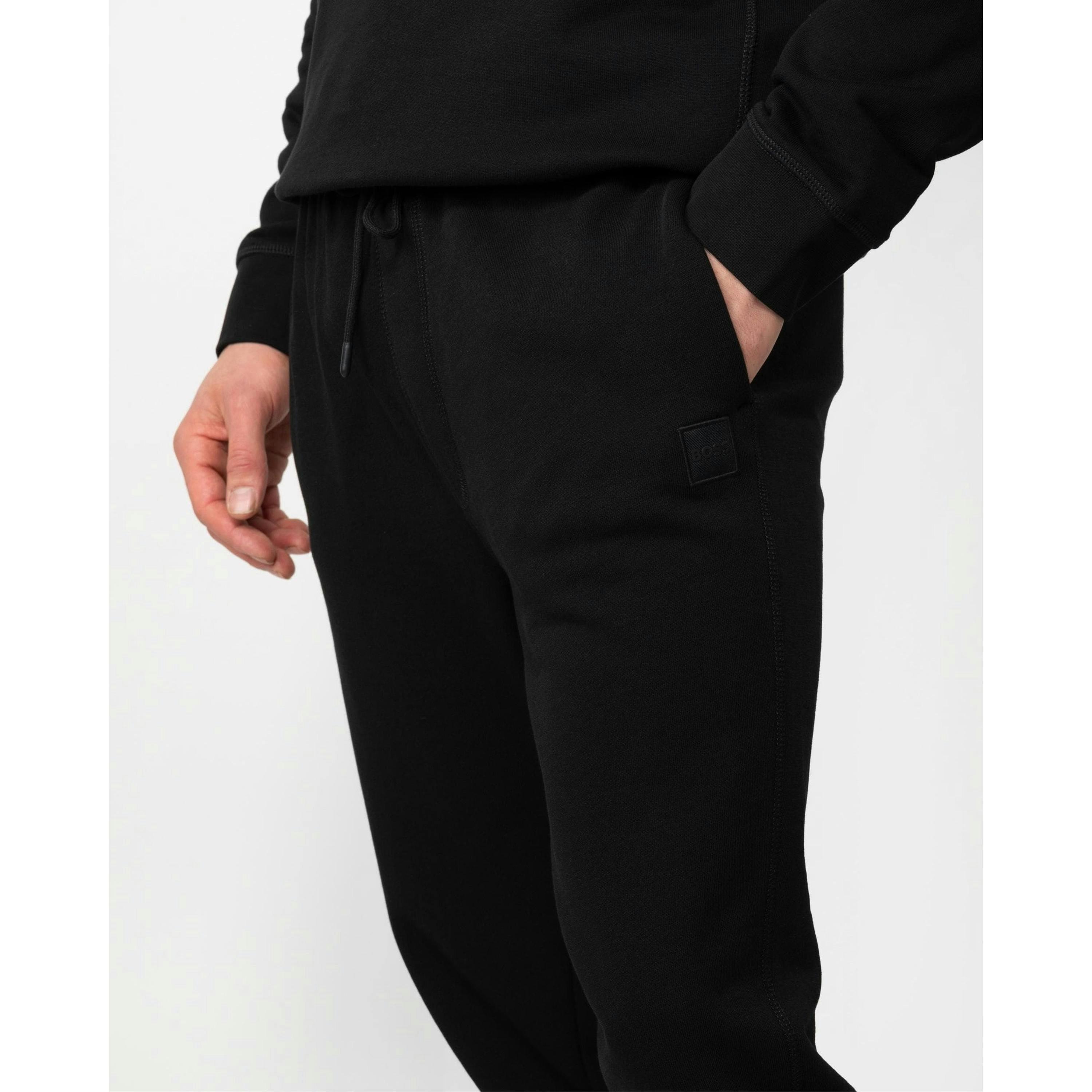 Hugo Boss Logo Patch Joggers  in Black , view 3 of 4